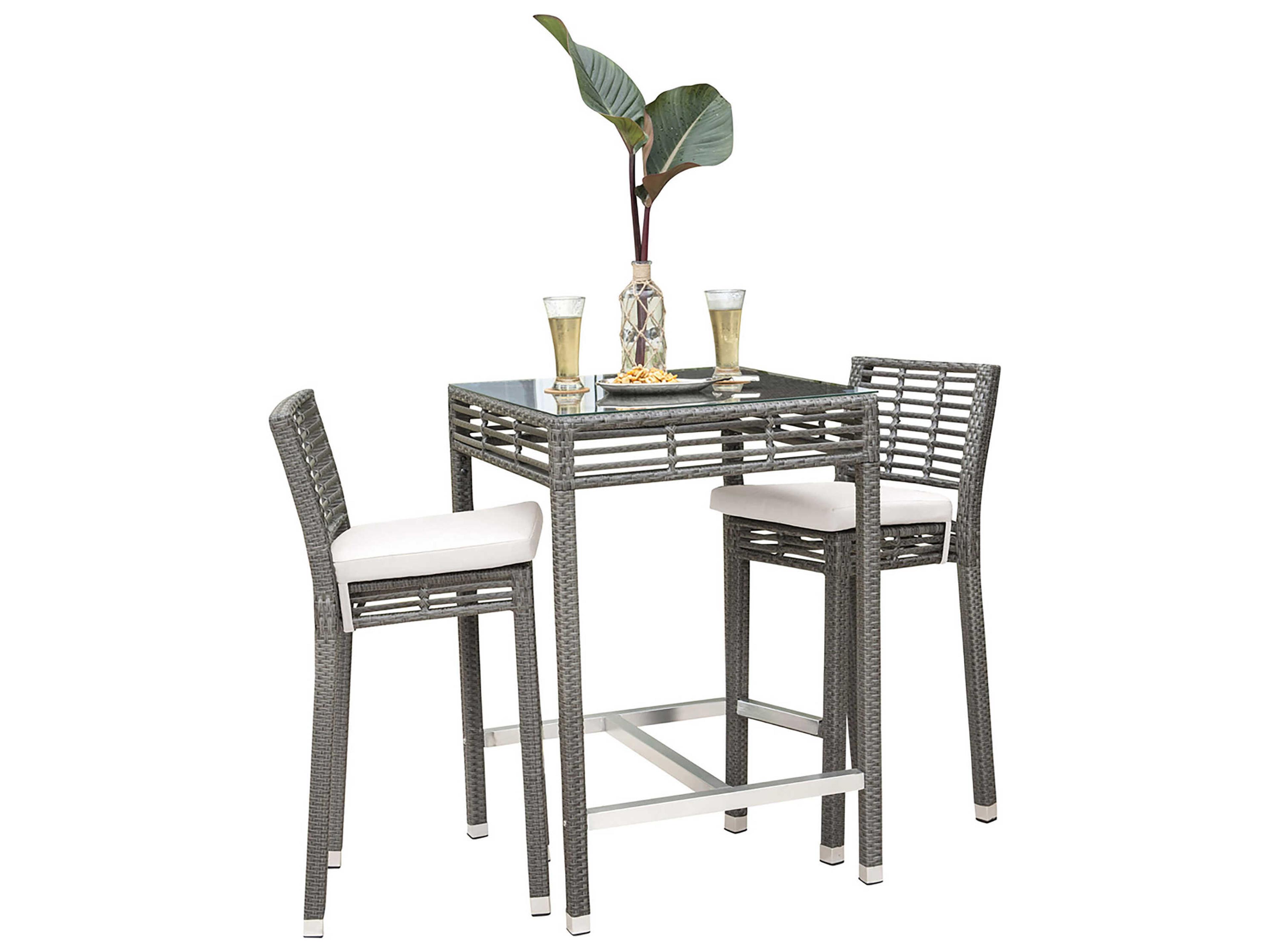 Graphite Wicker Outdoor Patio Dining Set