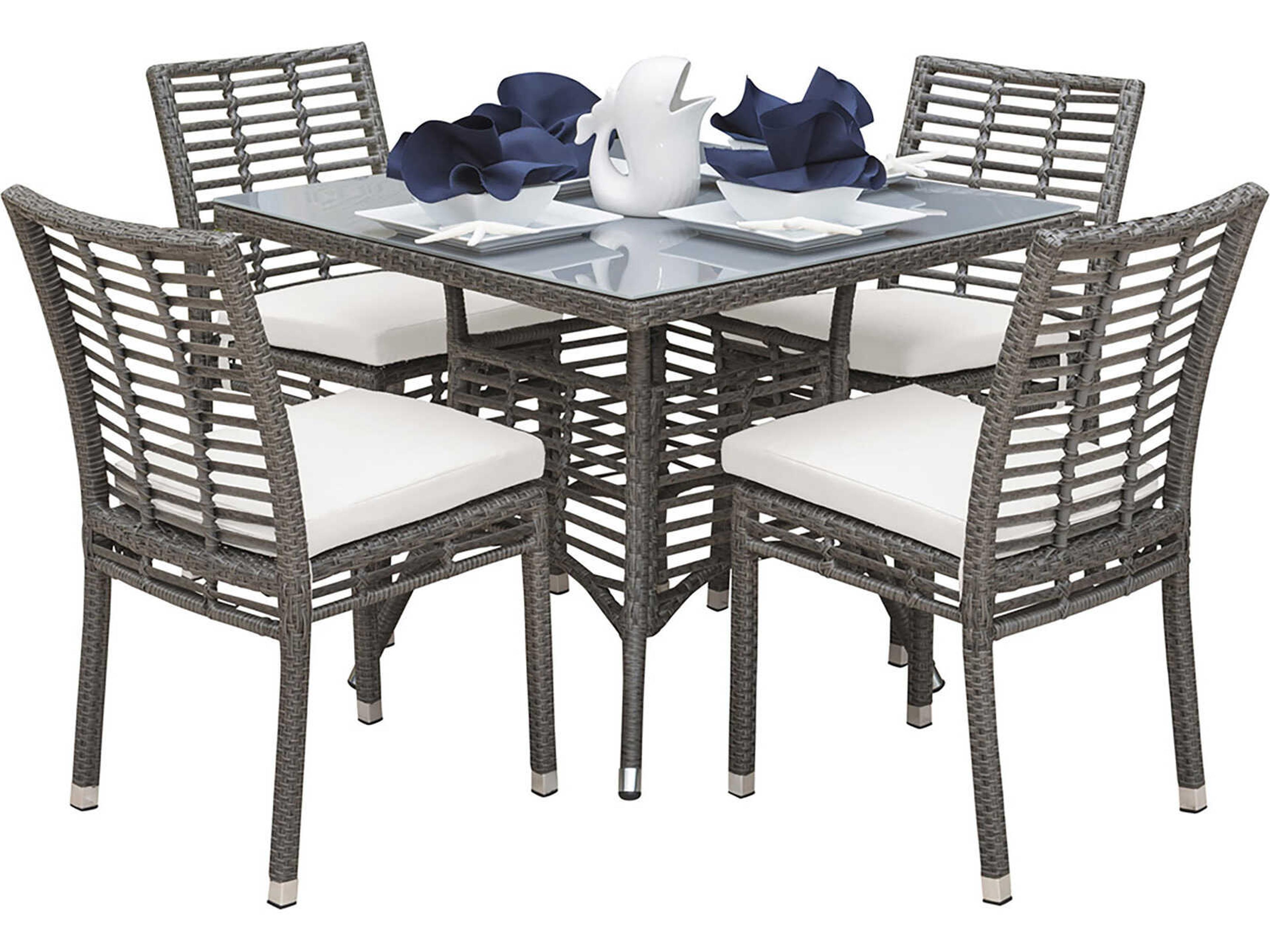 Graphite Wicker Outdoor Dining Set