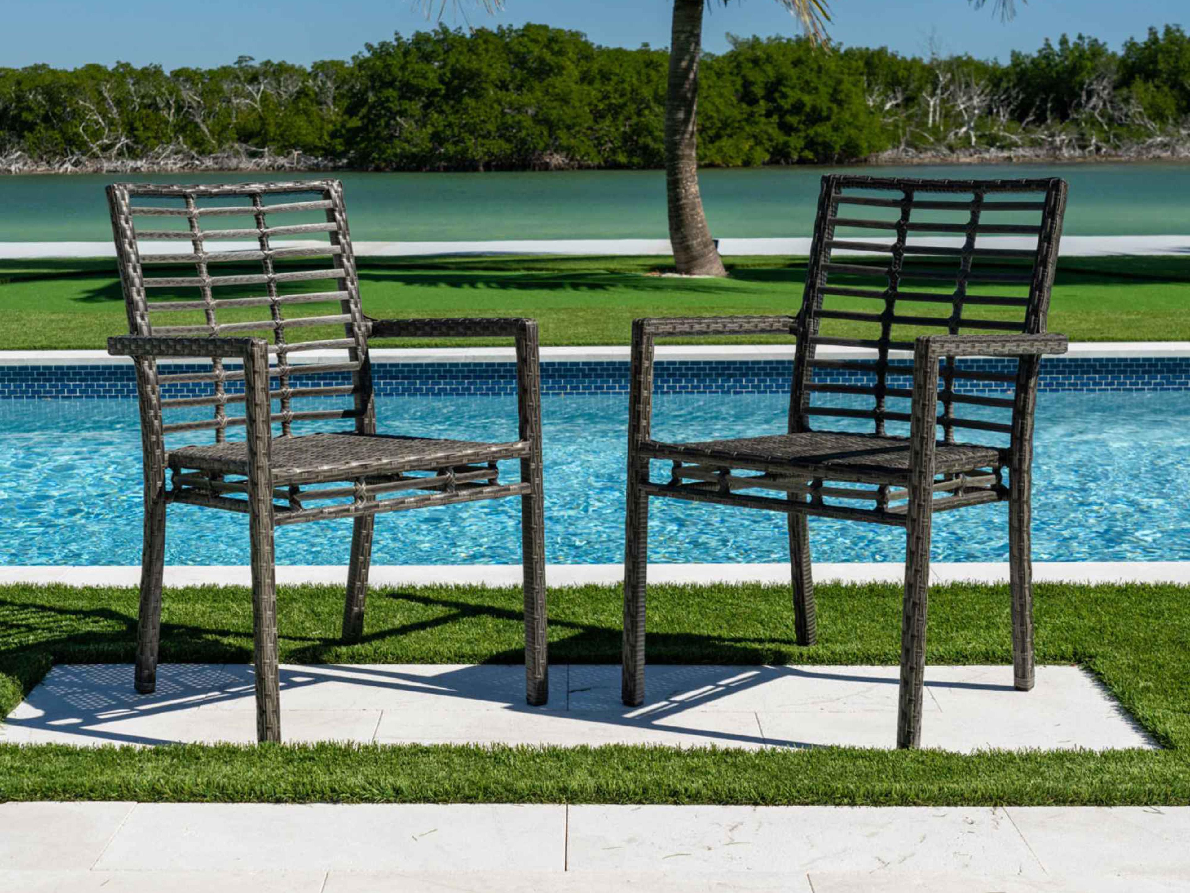 Graphite Set of 2 Stackable Armchairs