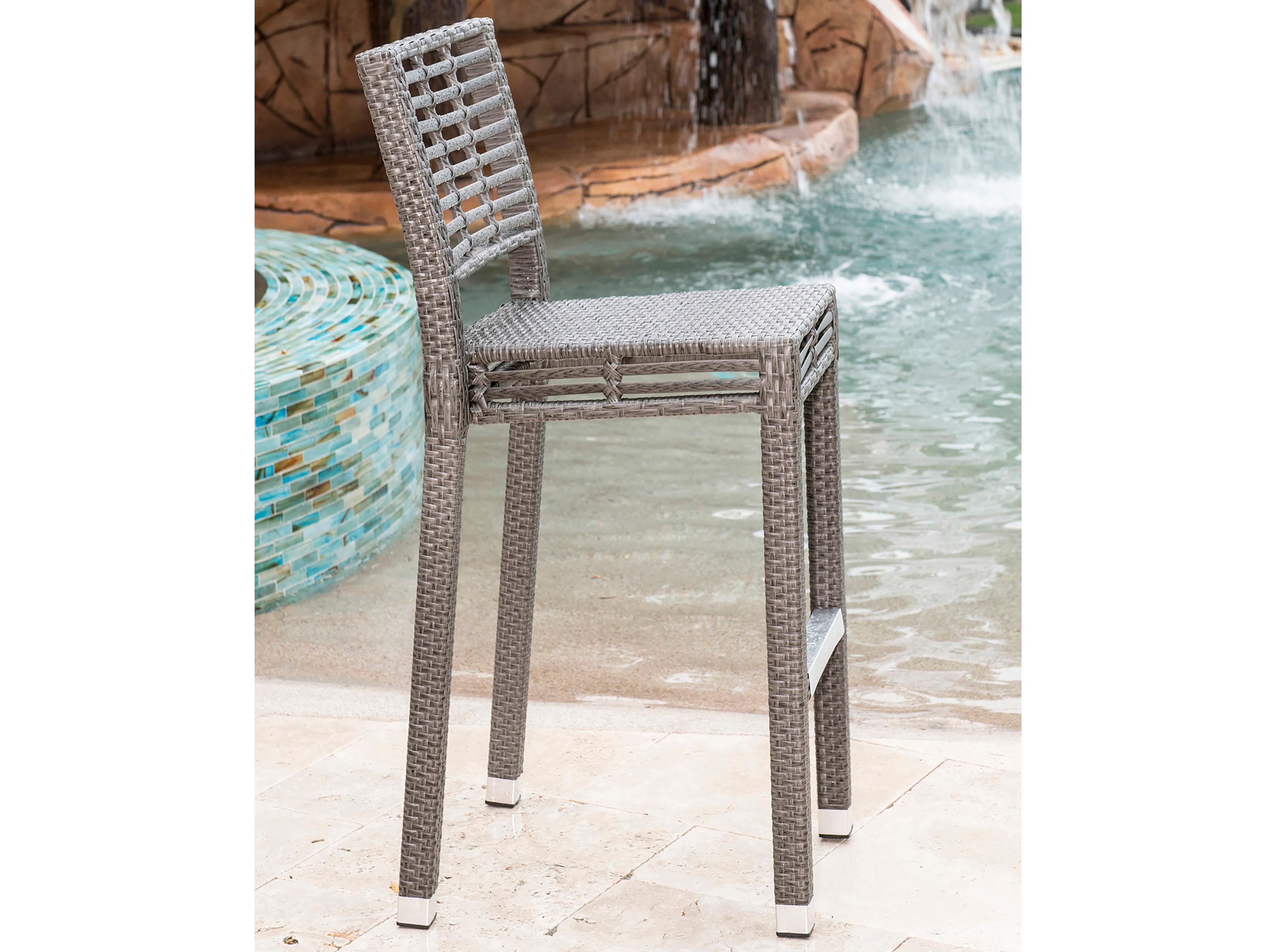 Panama Jack Graphite Set of 2 Stackable Barstools