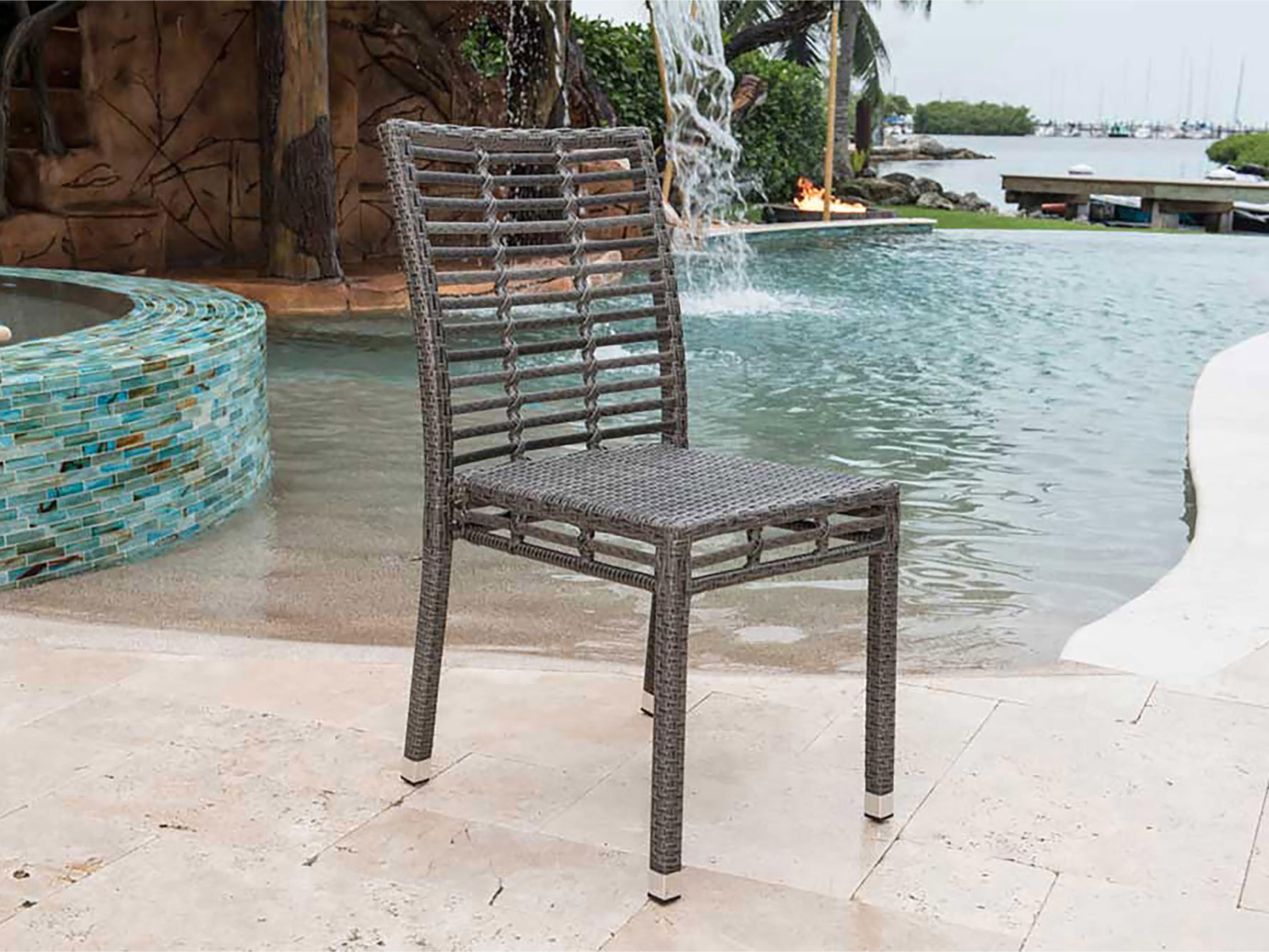 Panama Jack Graphite Set of 2 Stackable Side Chairs