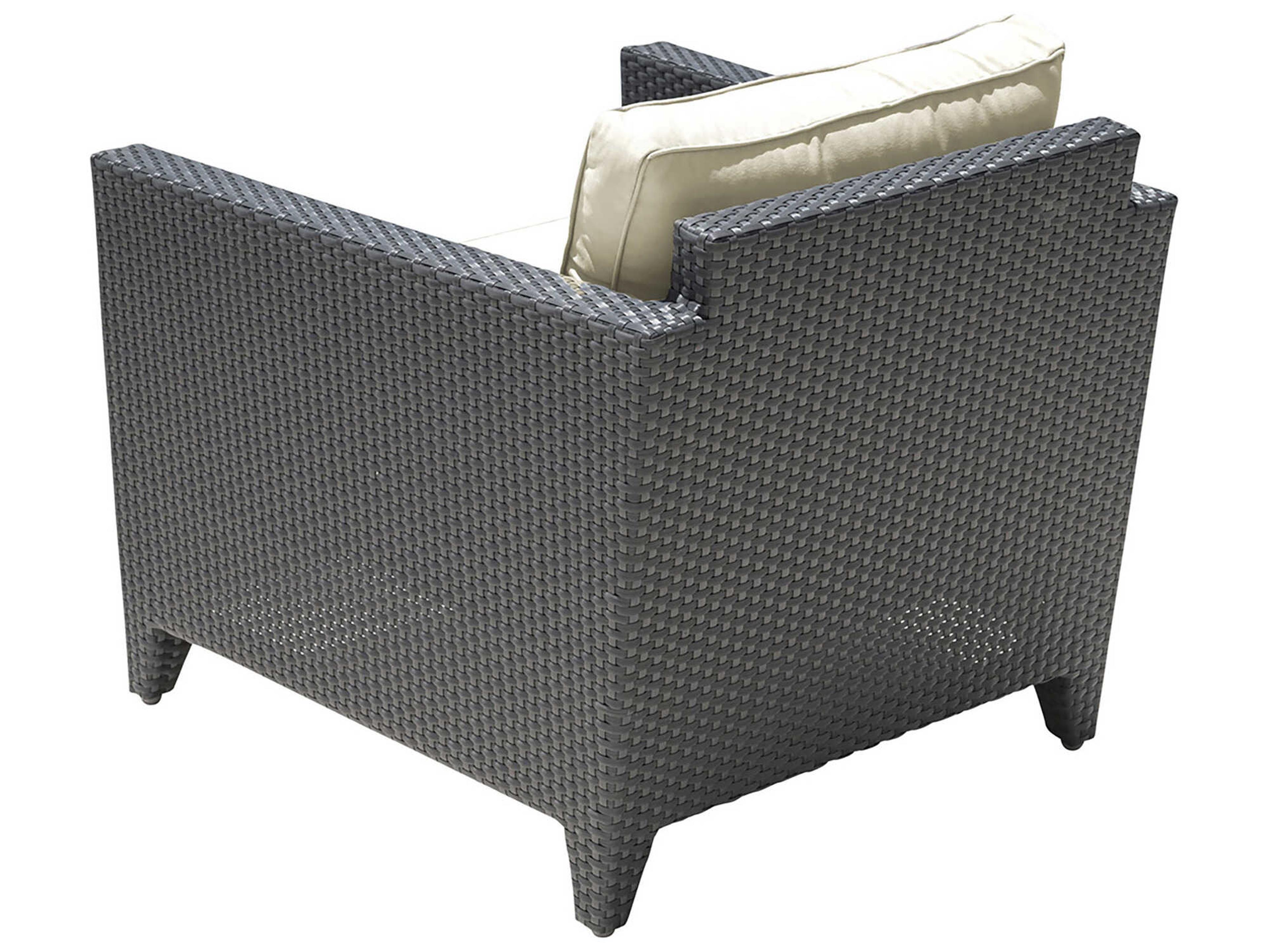 Panama Jack Onyx Wicker Cushion Outdoor Patio Lounge Chair