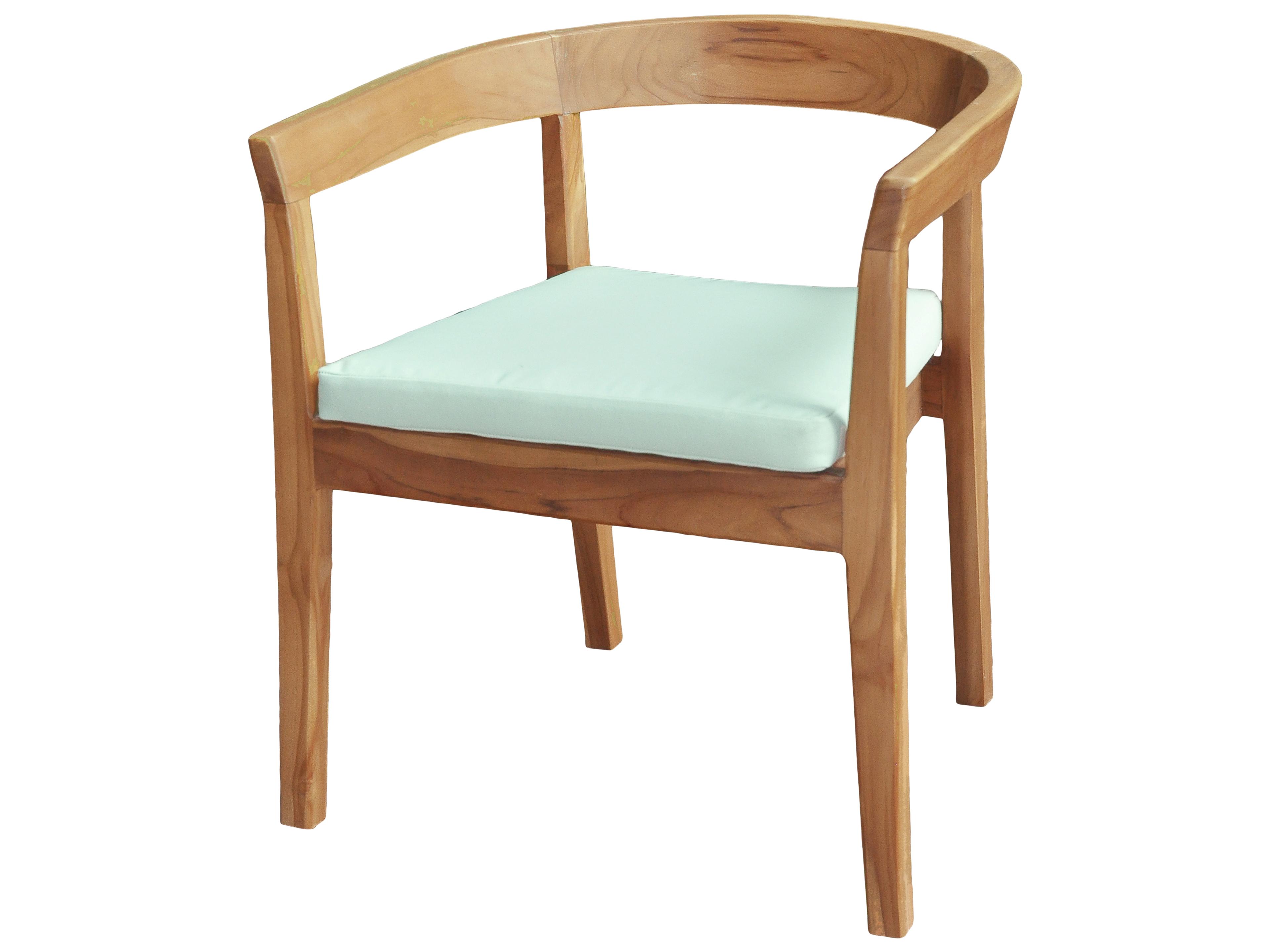 Panama Jack Bali Teak Outdoor Dining Arm Chairs with Cushions Set of 2