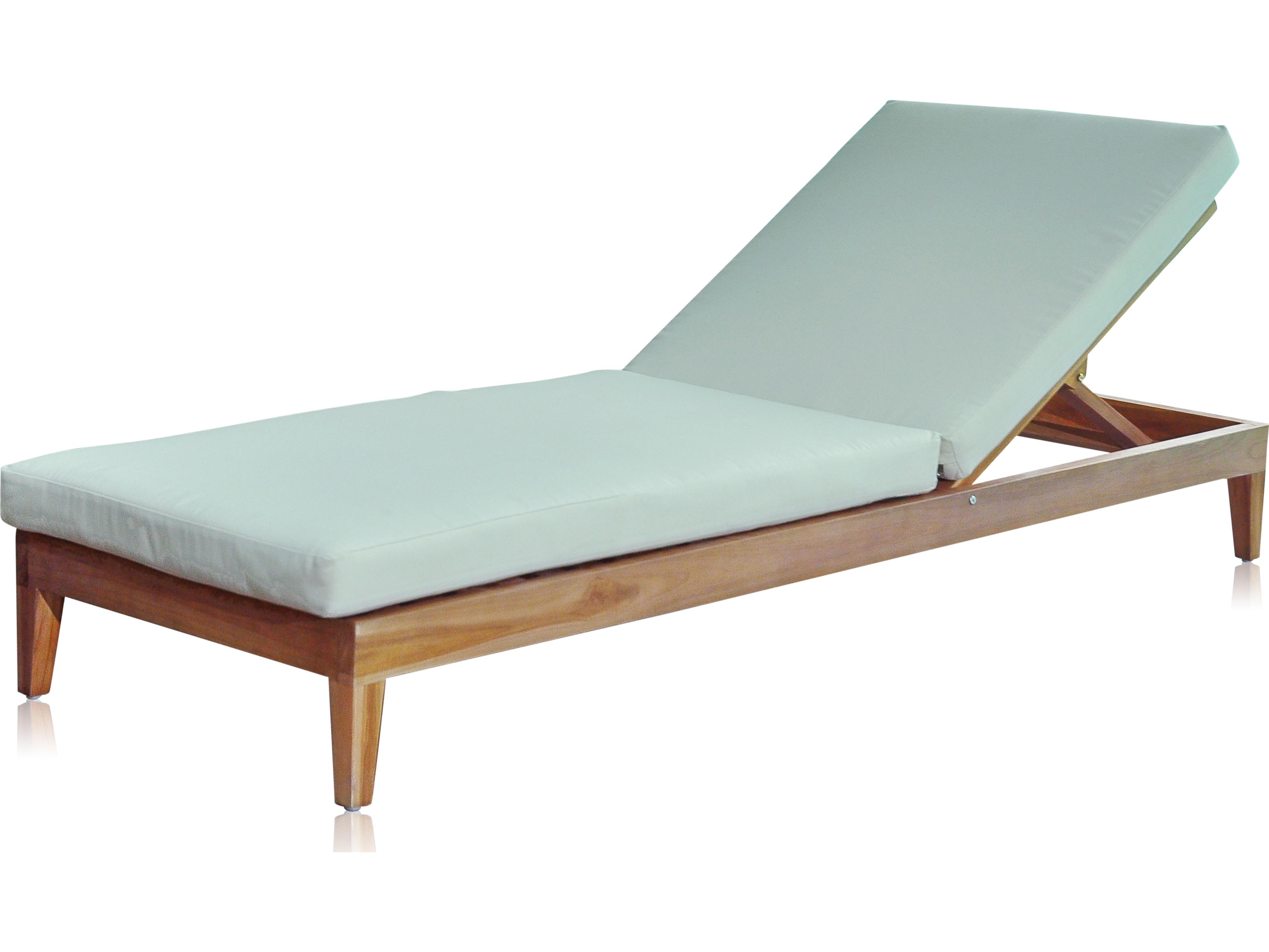 Outdoor Bali Teak Cushion Chaise Lounge