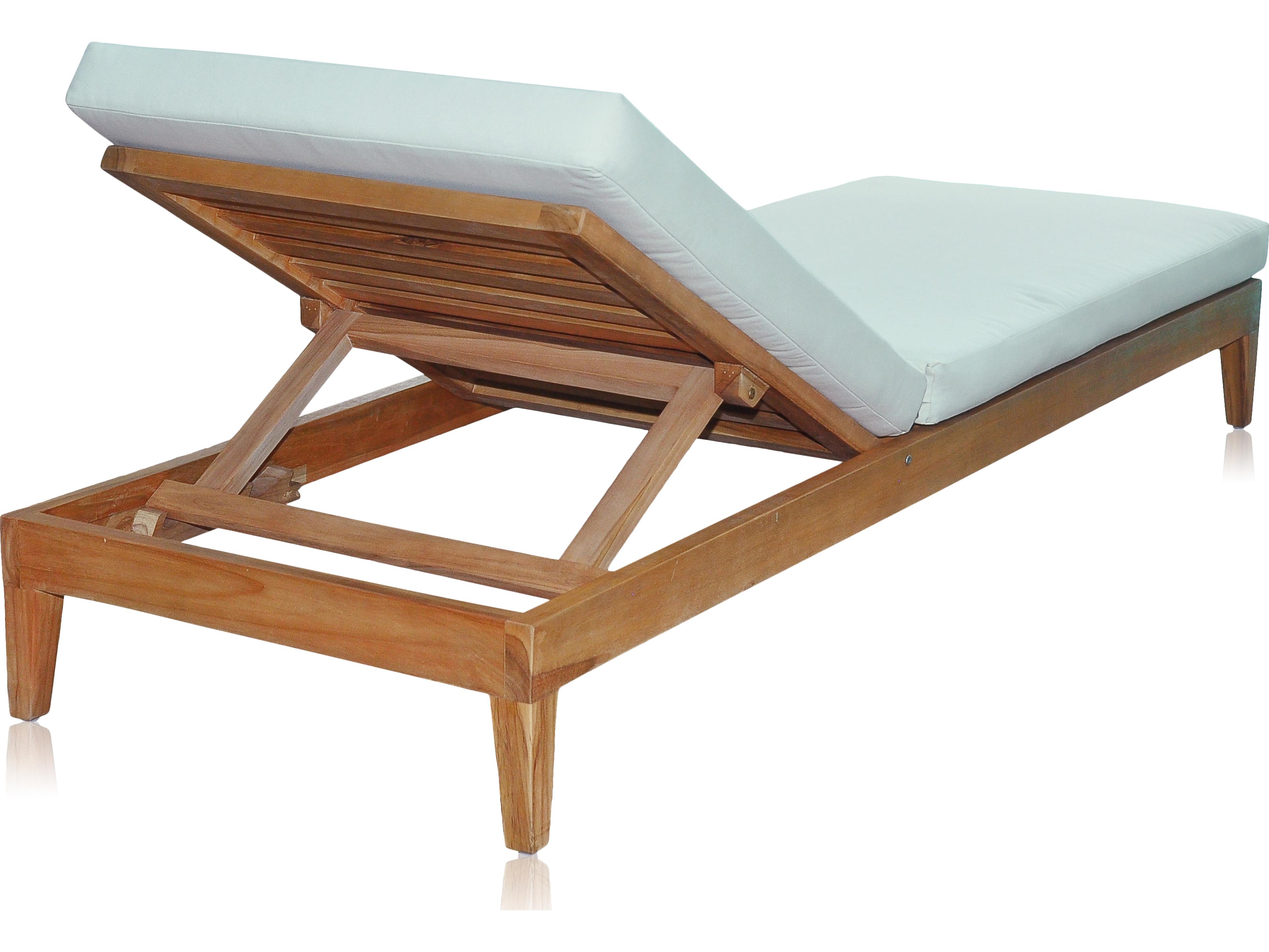 Panama Jack Outdoor Bali Teak Cushion Chaise Lounge