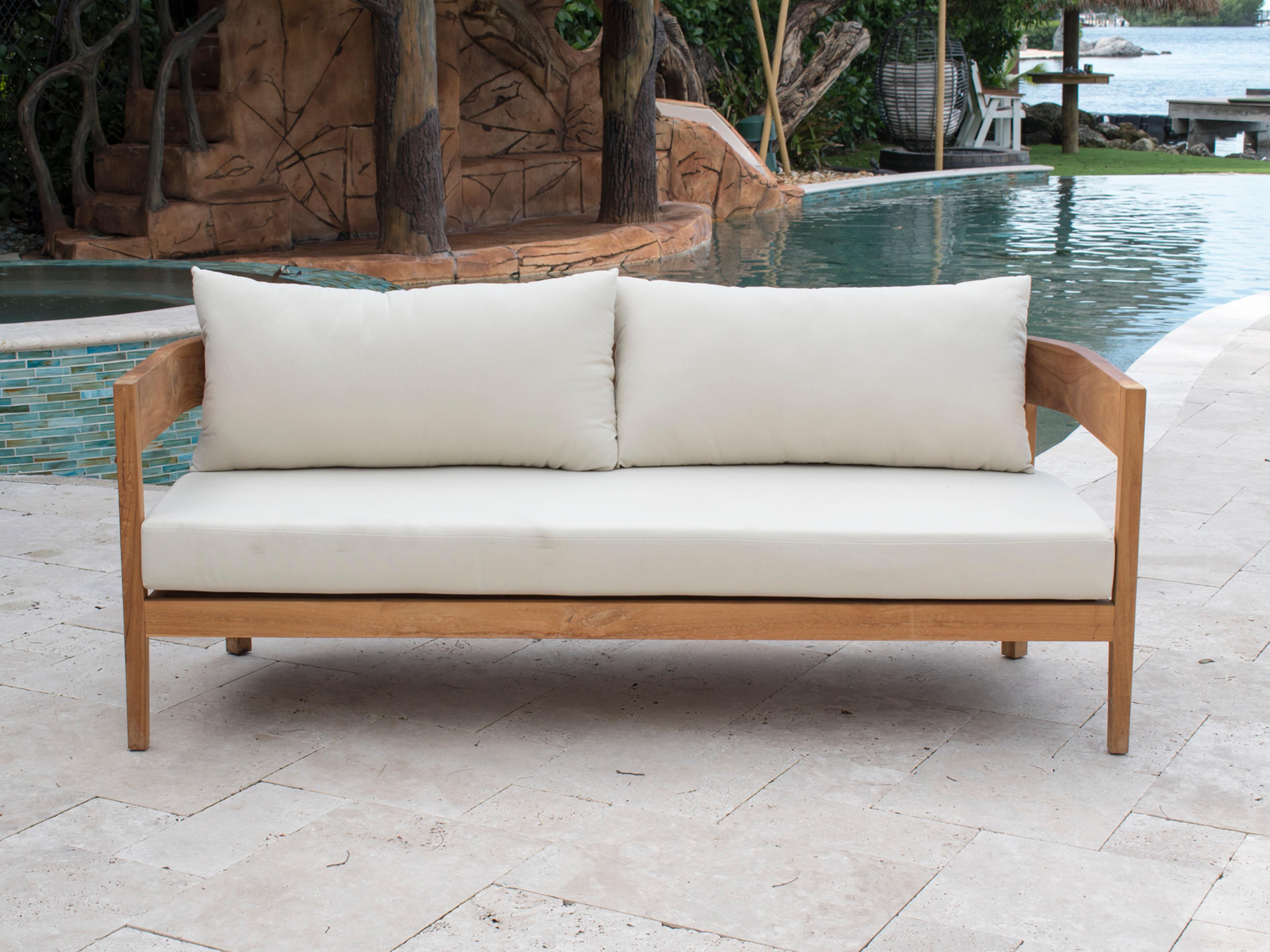 Panama Jack Outdoor Bali Teak Cushion Sofa