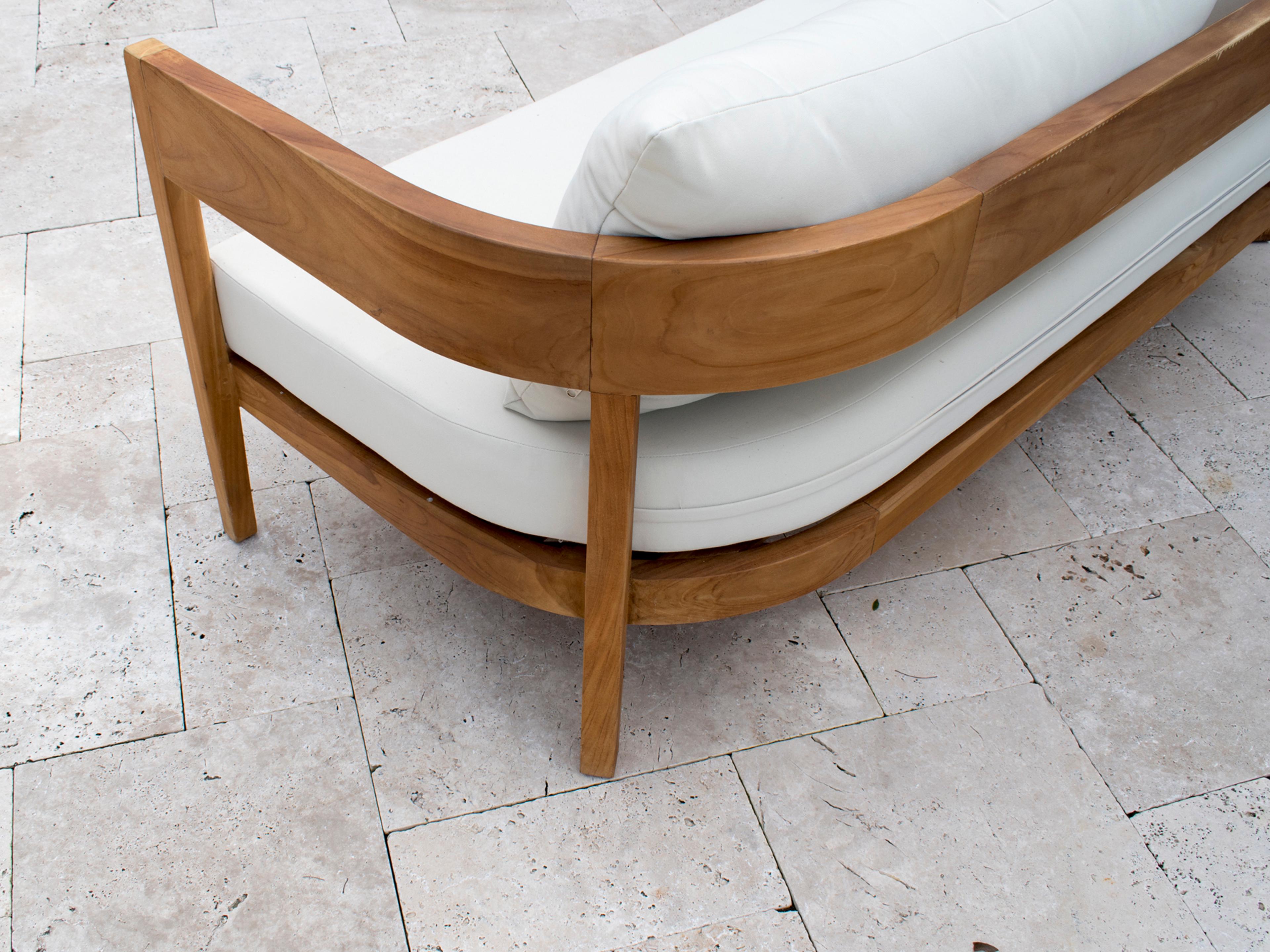 Panama Jack Outdoor Bali Teak Cushion Sofa