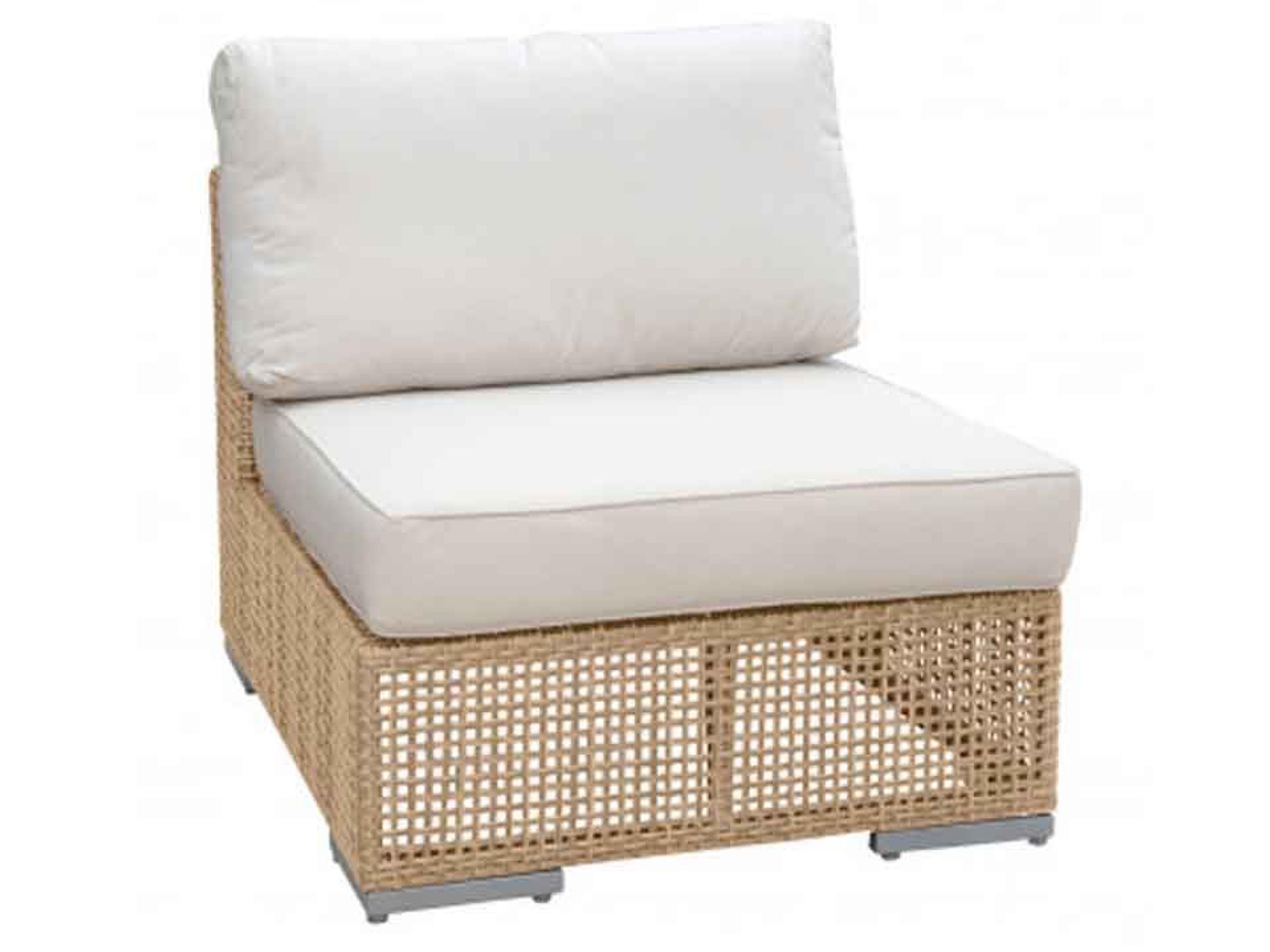Outdoor Austin Aluminum Wicker Honey Modular Lounge Chair