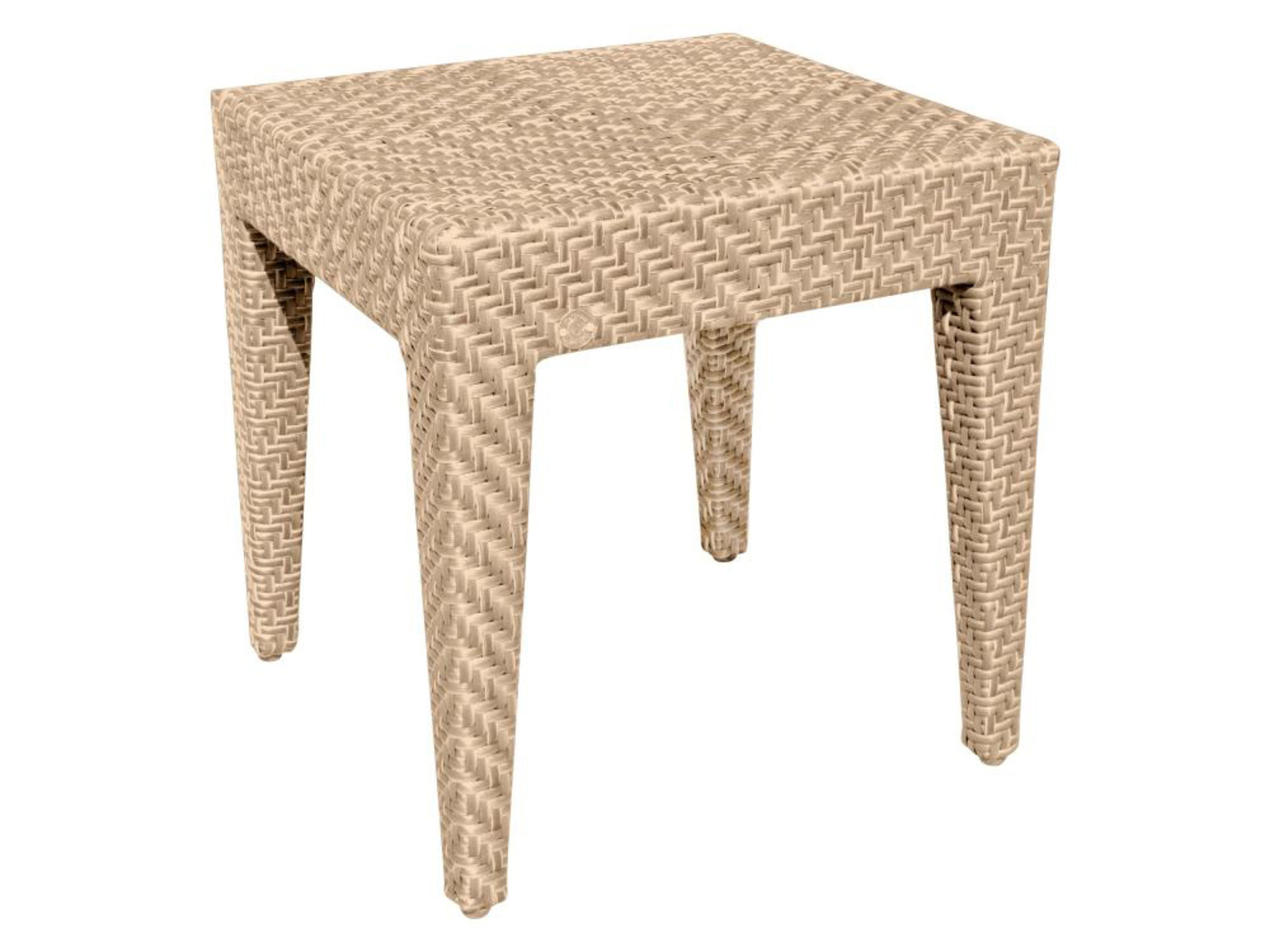 Outdoor Austin Aluminum Wicker Honey Square End Table