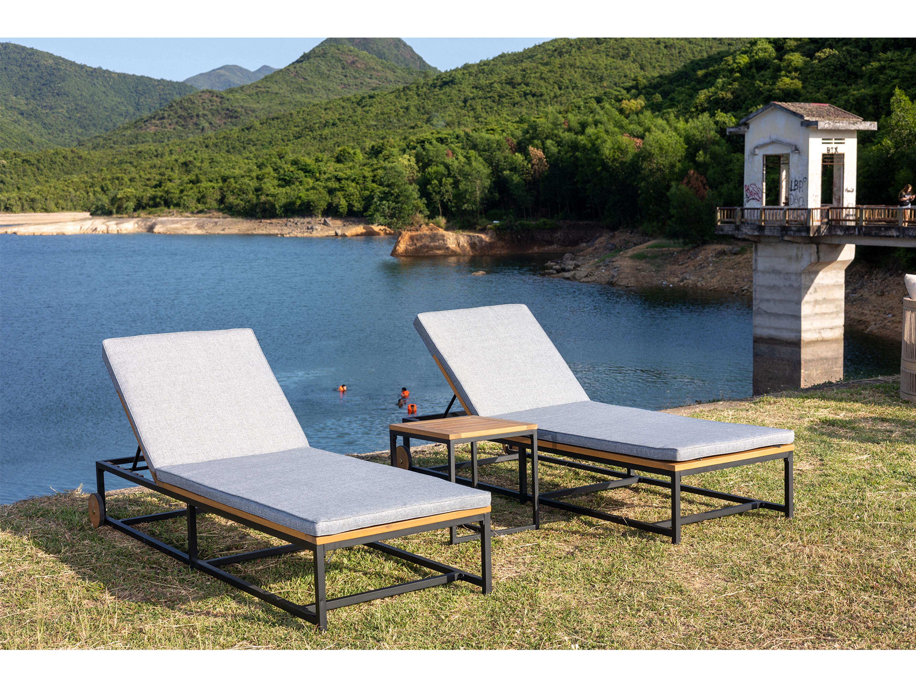 Lakewood 3-Piece Chaise Outdoor Patio Lounge Set