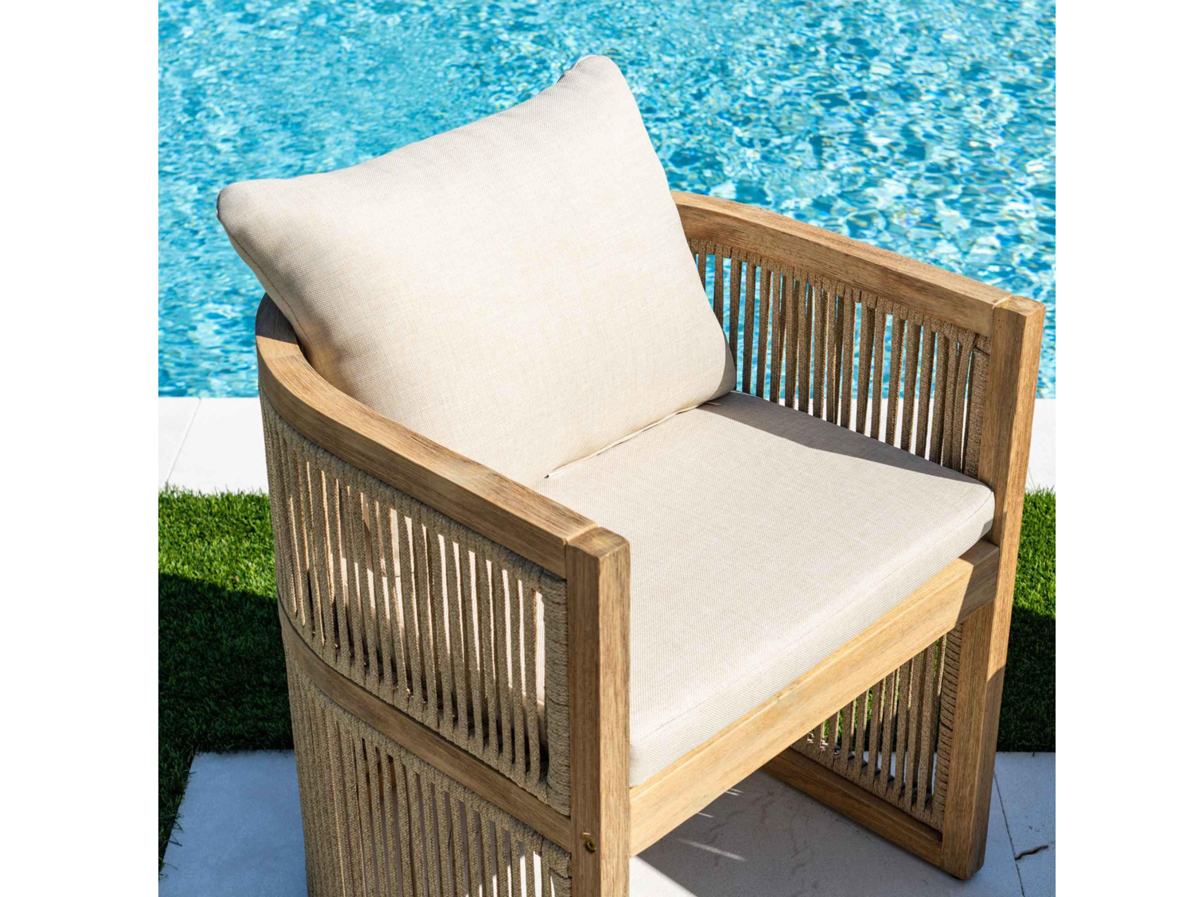 Panama Jack Cabo Set of 2 Barrel Dining Armchairs