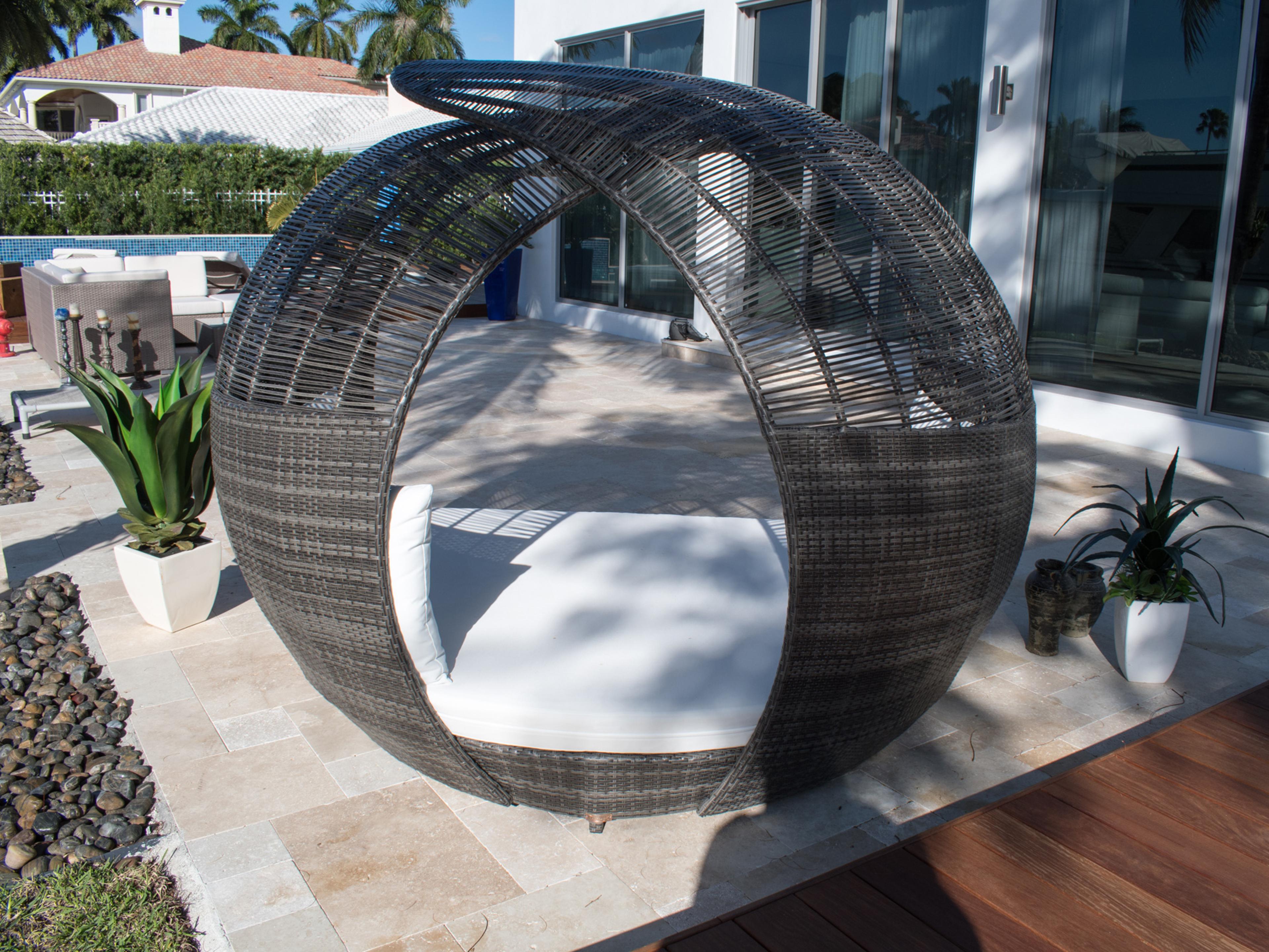 Panama Jack Outdoor Banyan Aluminum Wintech Gray Fiber Daybed