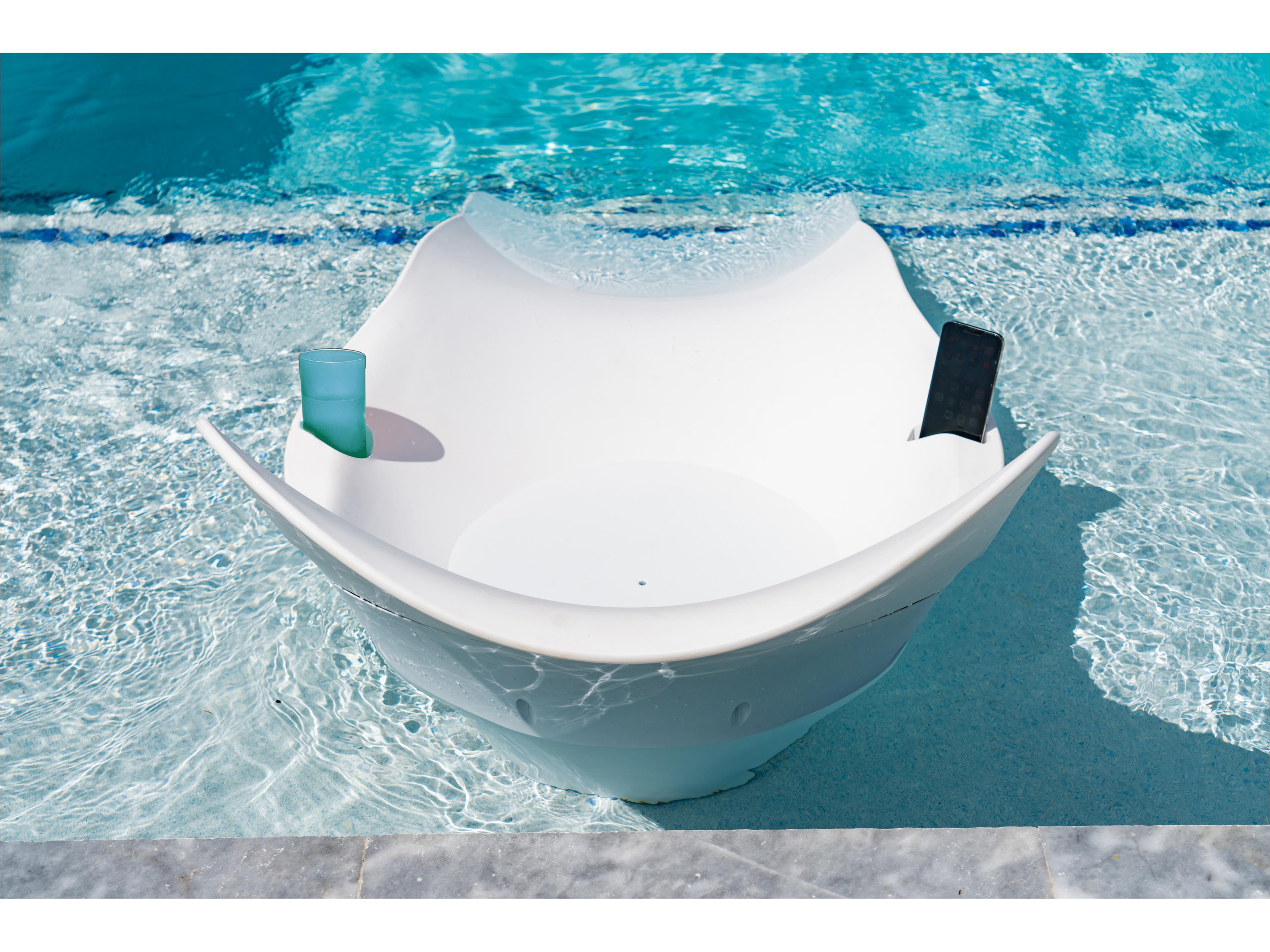 Panama Jack Set of 2 Wave In-Pool Outdoor Patio Chaise Lounger