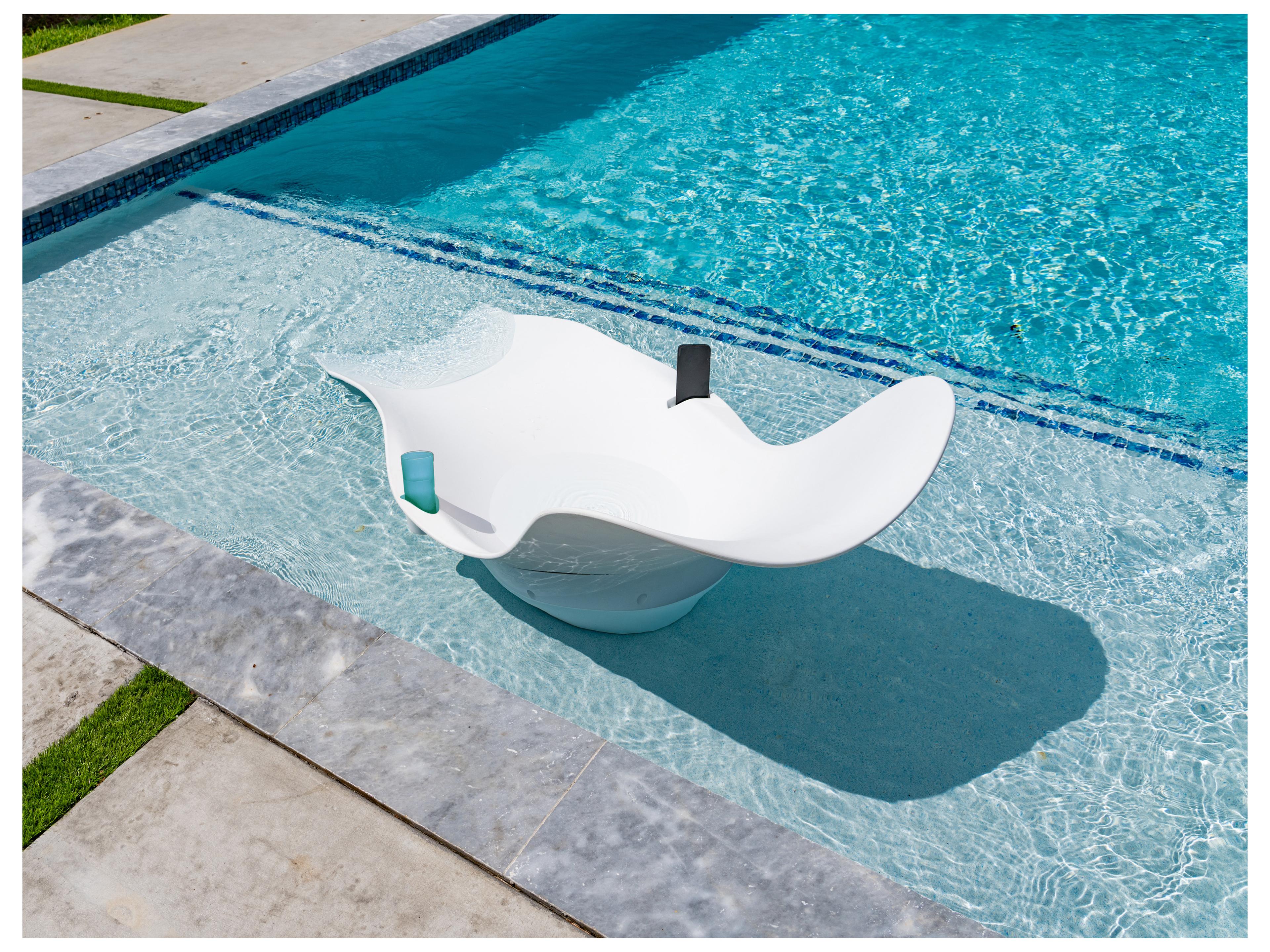 Panama Jack Set of 2 Wave In-Pool Outdoor Patio Chaise Lounger