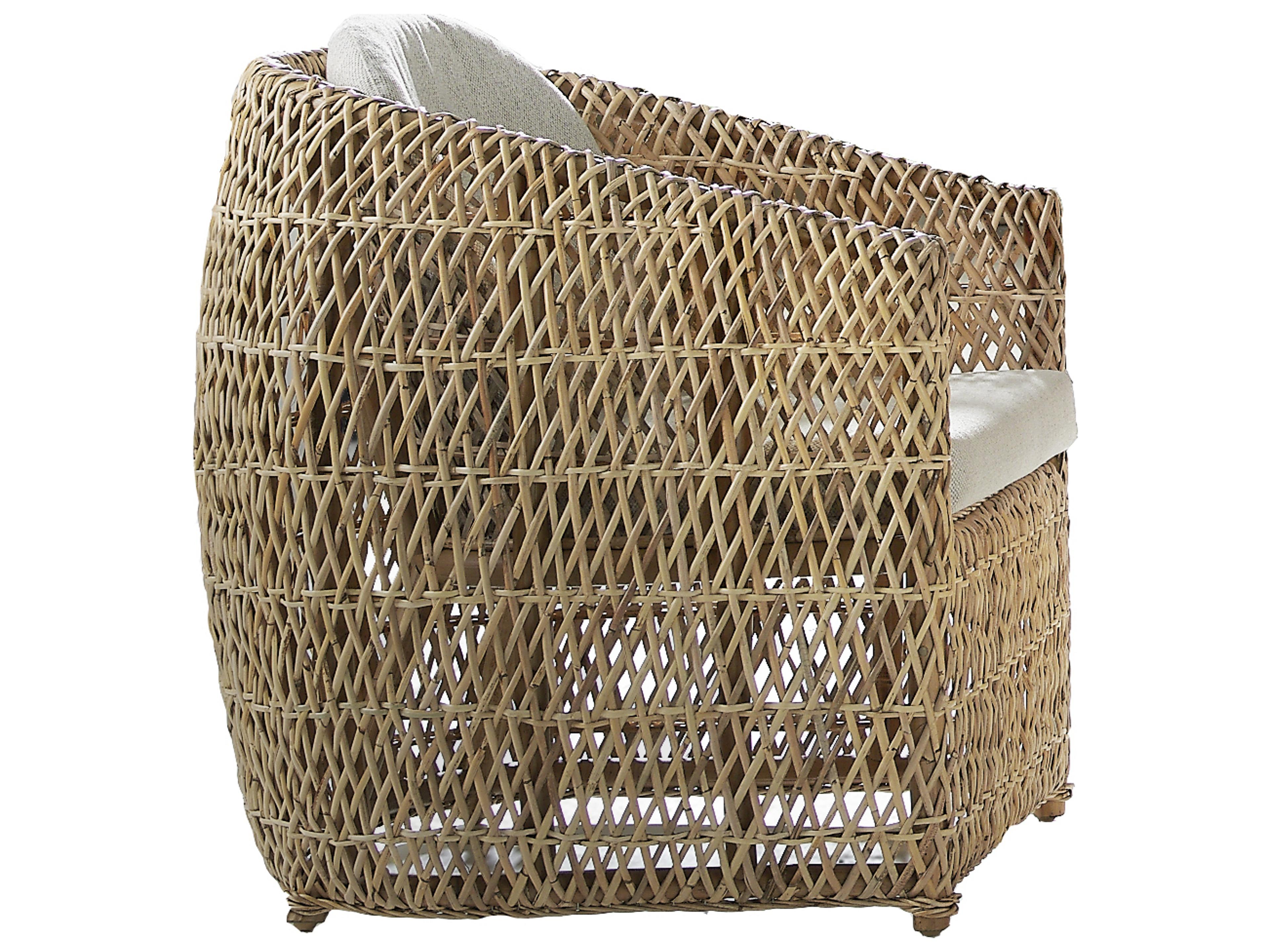 Panama Jack Sunroom Sumantra Rattan Wicker Cushion Barrel Chair