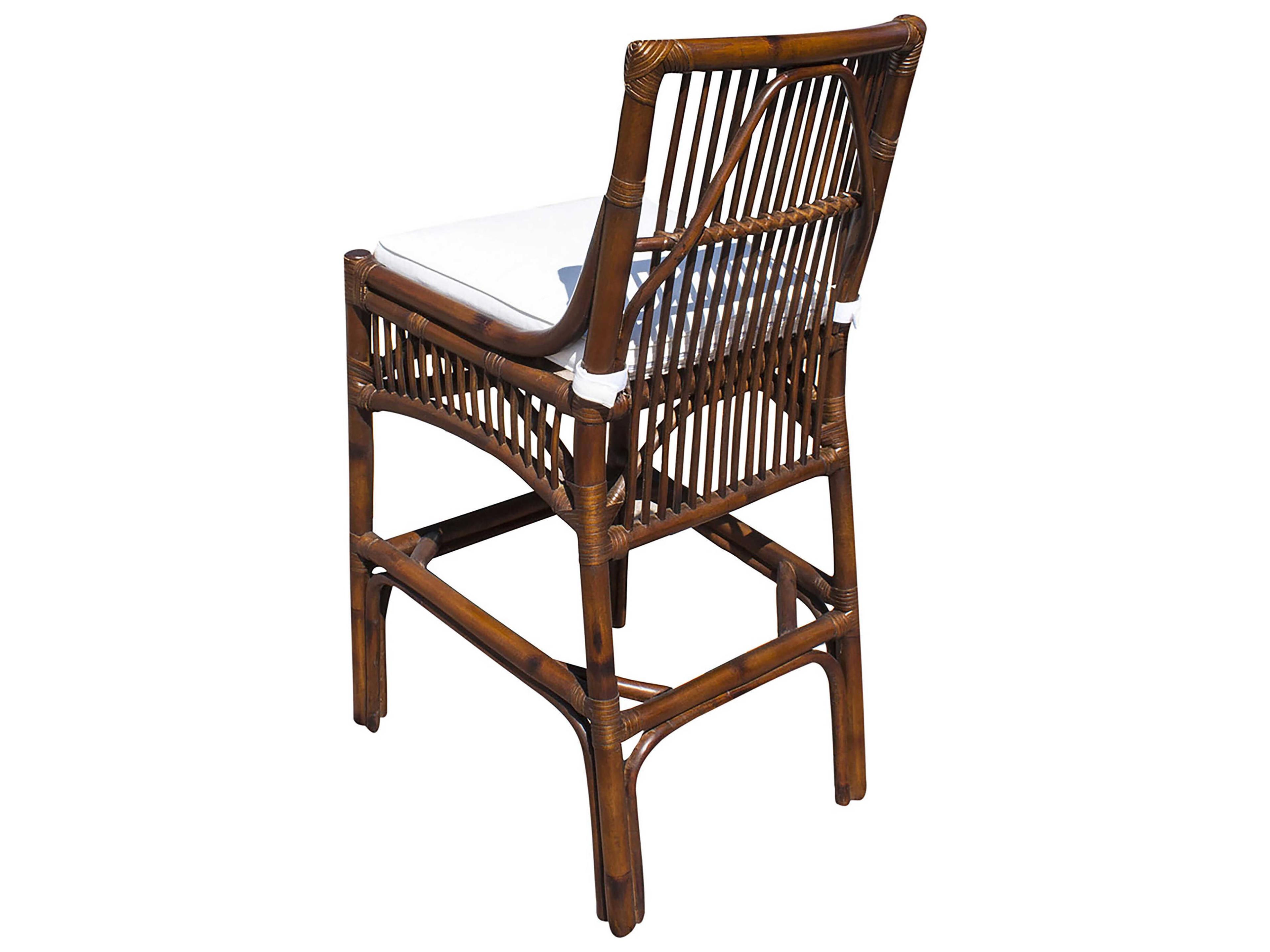 Panama Jack Sunroom Bora Wicker Cushion Outdoor Bar Stool