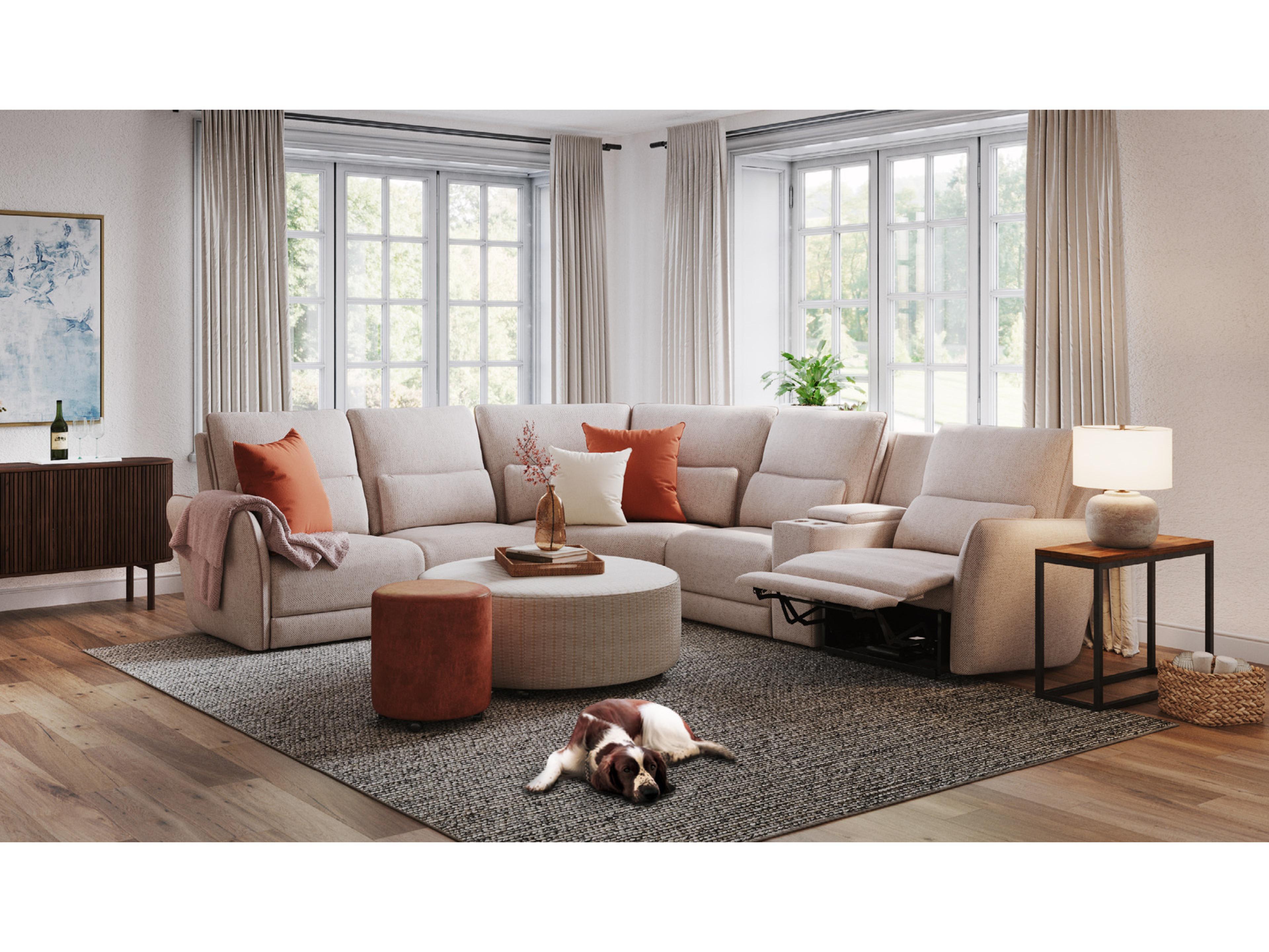 Palliser Chelsea Leather Upholstery Sofa Power Recliner, 2 over 2