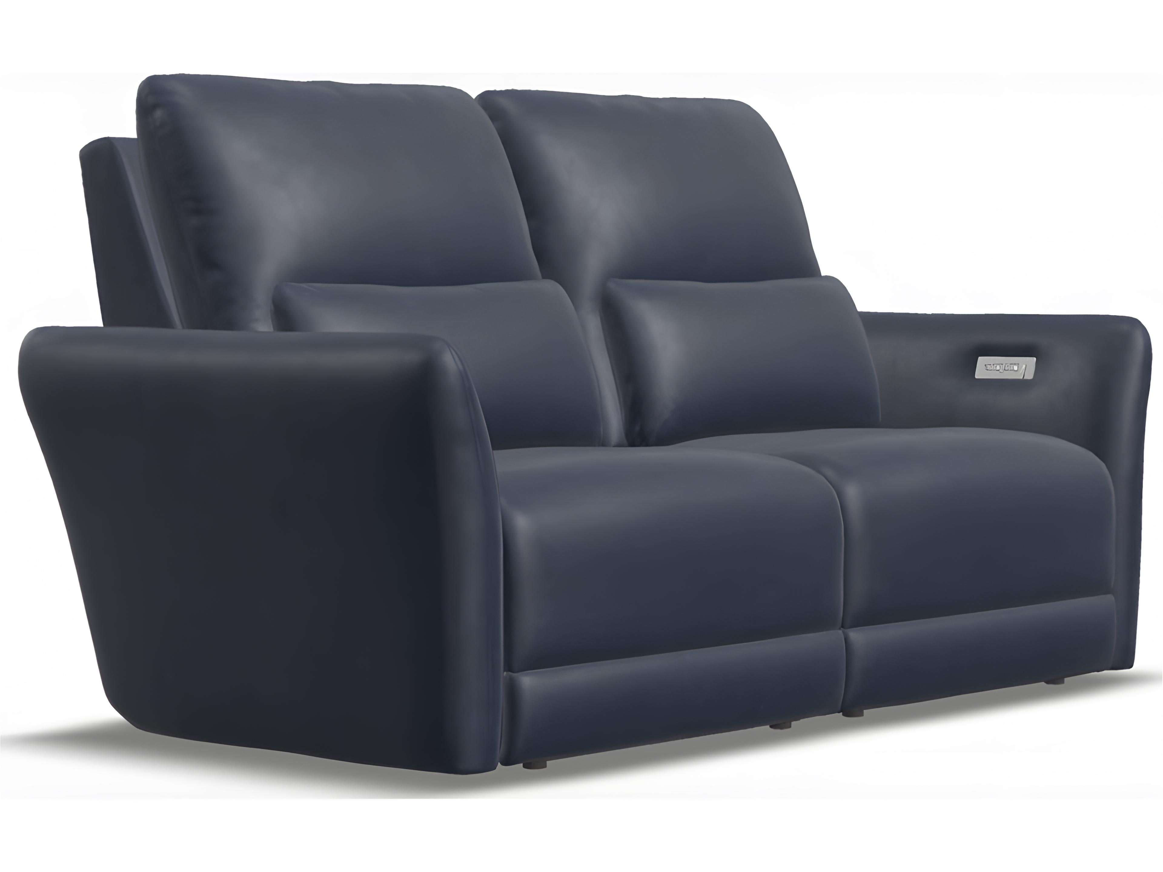 Chelsea Leather Upholstery Loveseat Power Recliner with Power Headrest