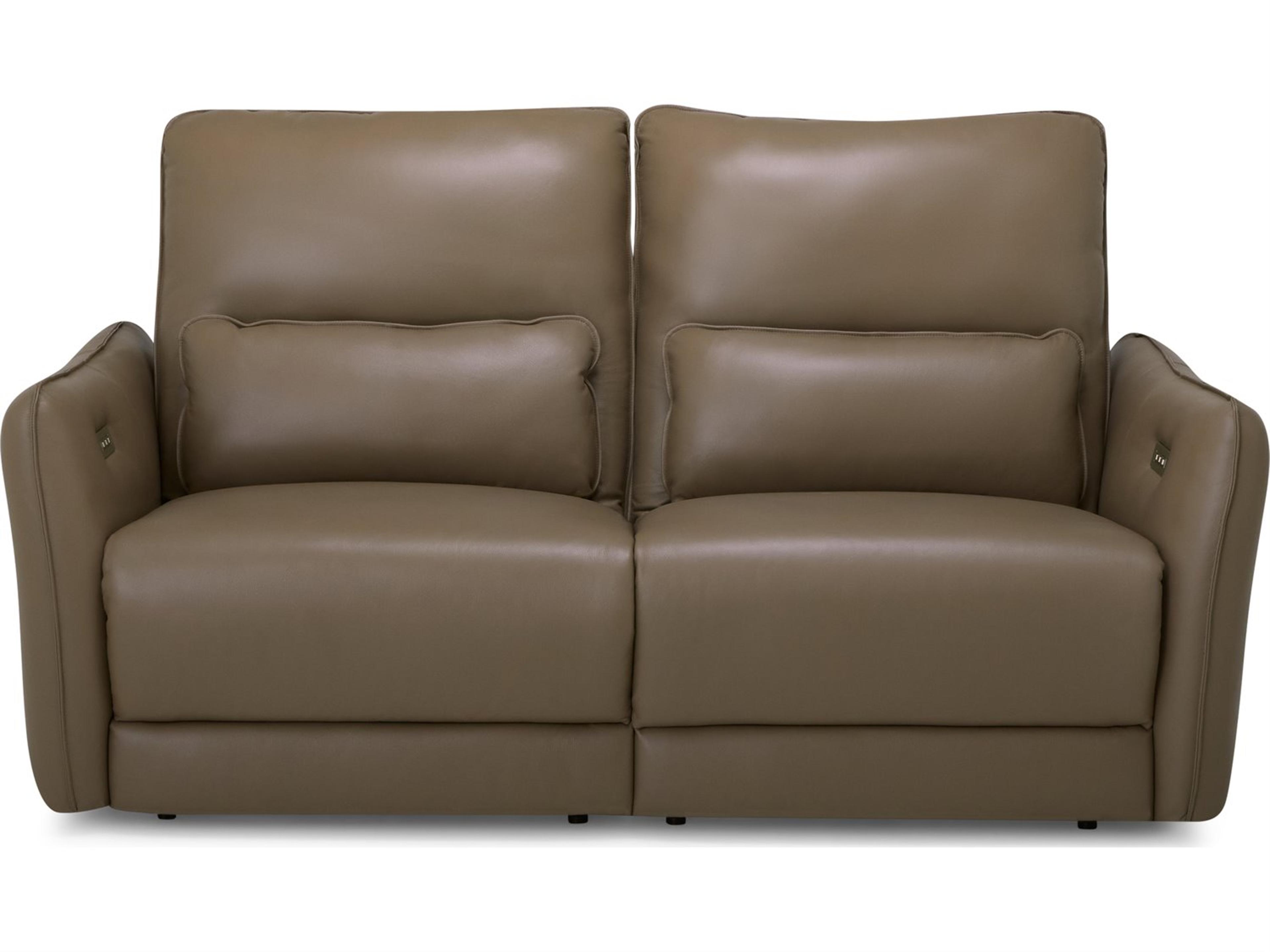 Palliser Chelsea Leather Upholstery Sofa Power Recliner with Headrest & Lumbar 2 over 2