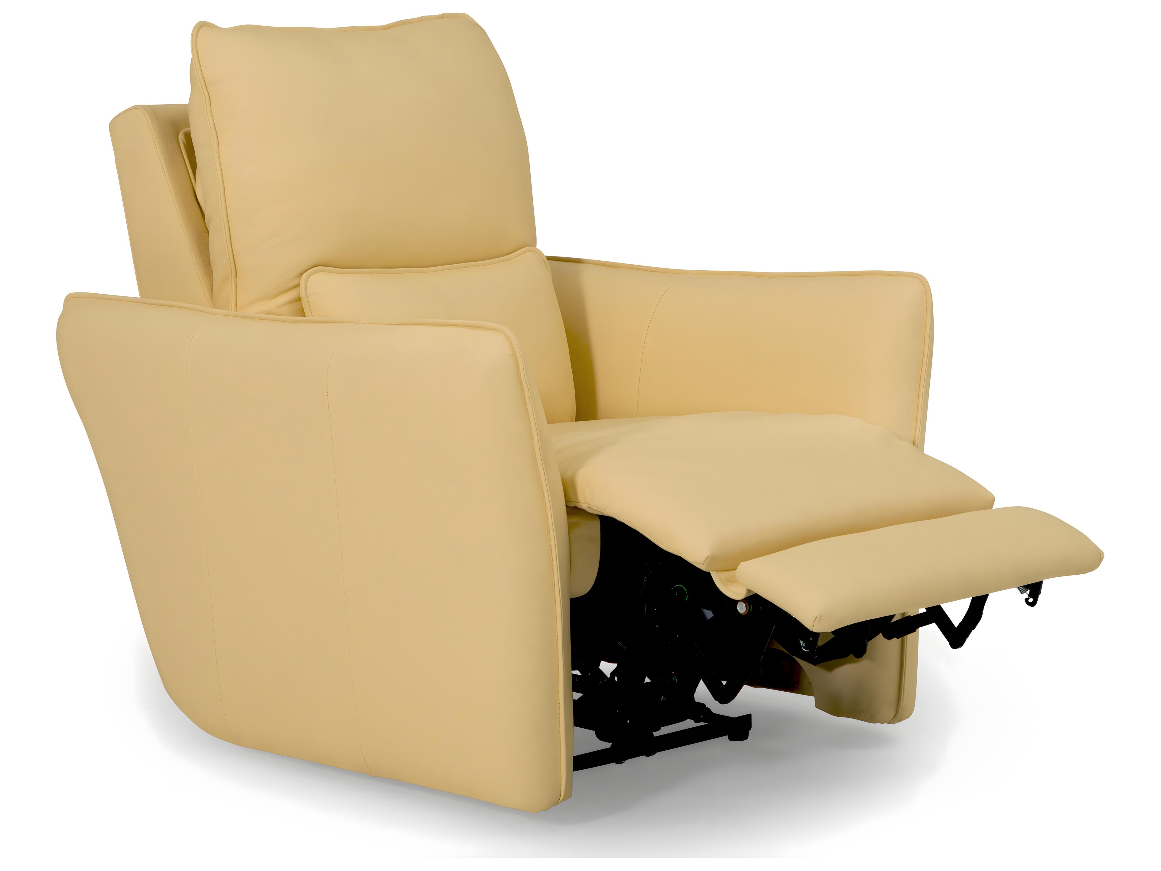 Palliser Chelsea Leather Upholstery Power Recliner Wall Hugger with Headrest & Lumbar