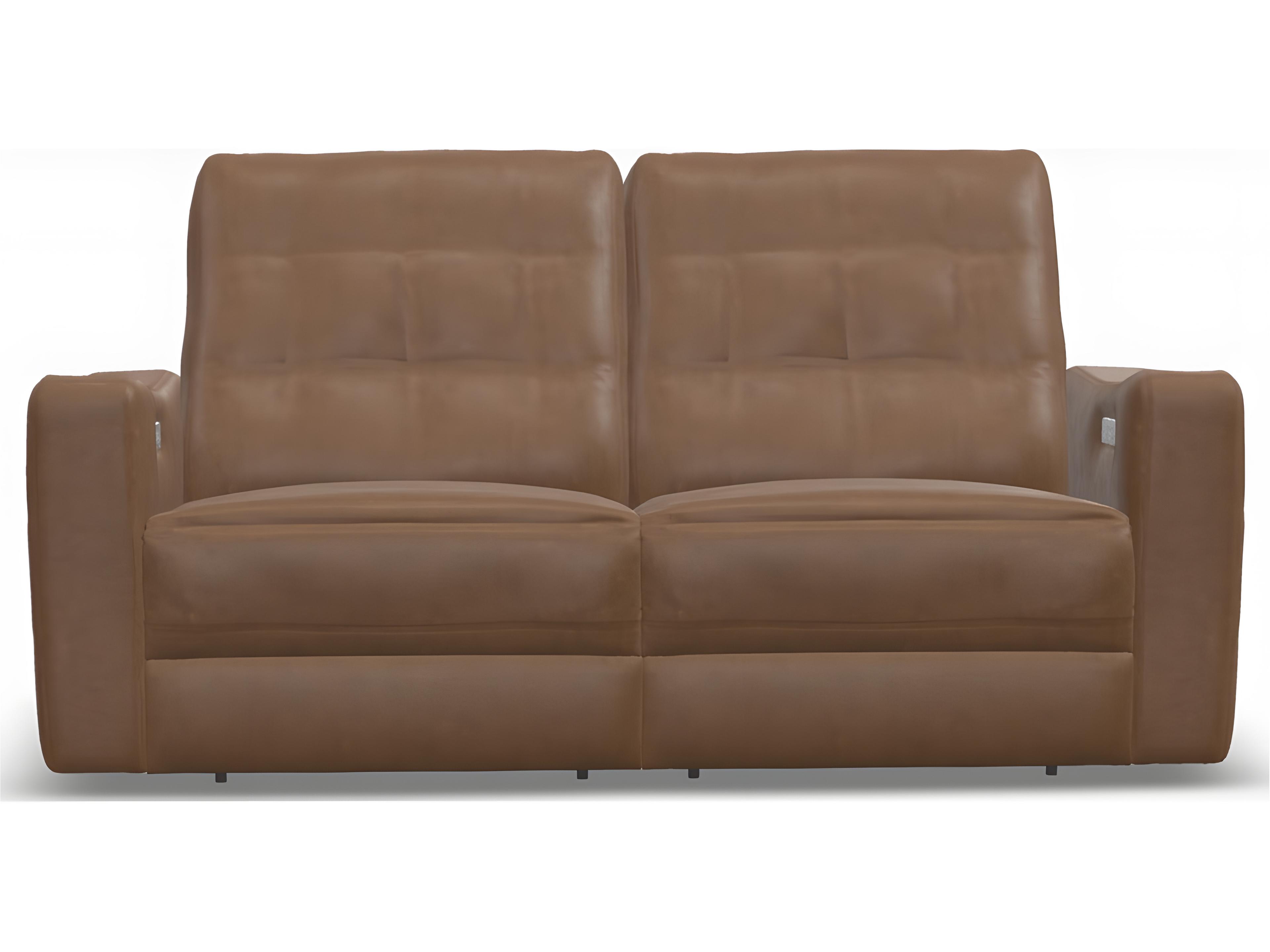 Palliser Astoria Leather Upholstery Loveseat Power Recliner with Power Headrest