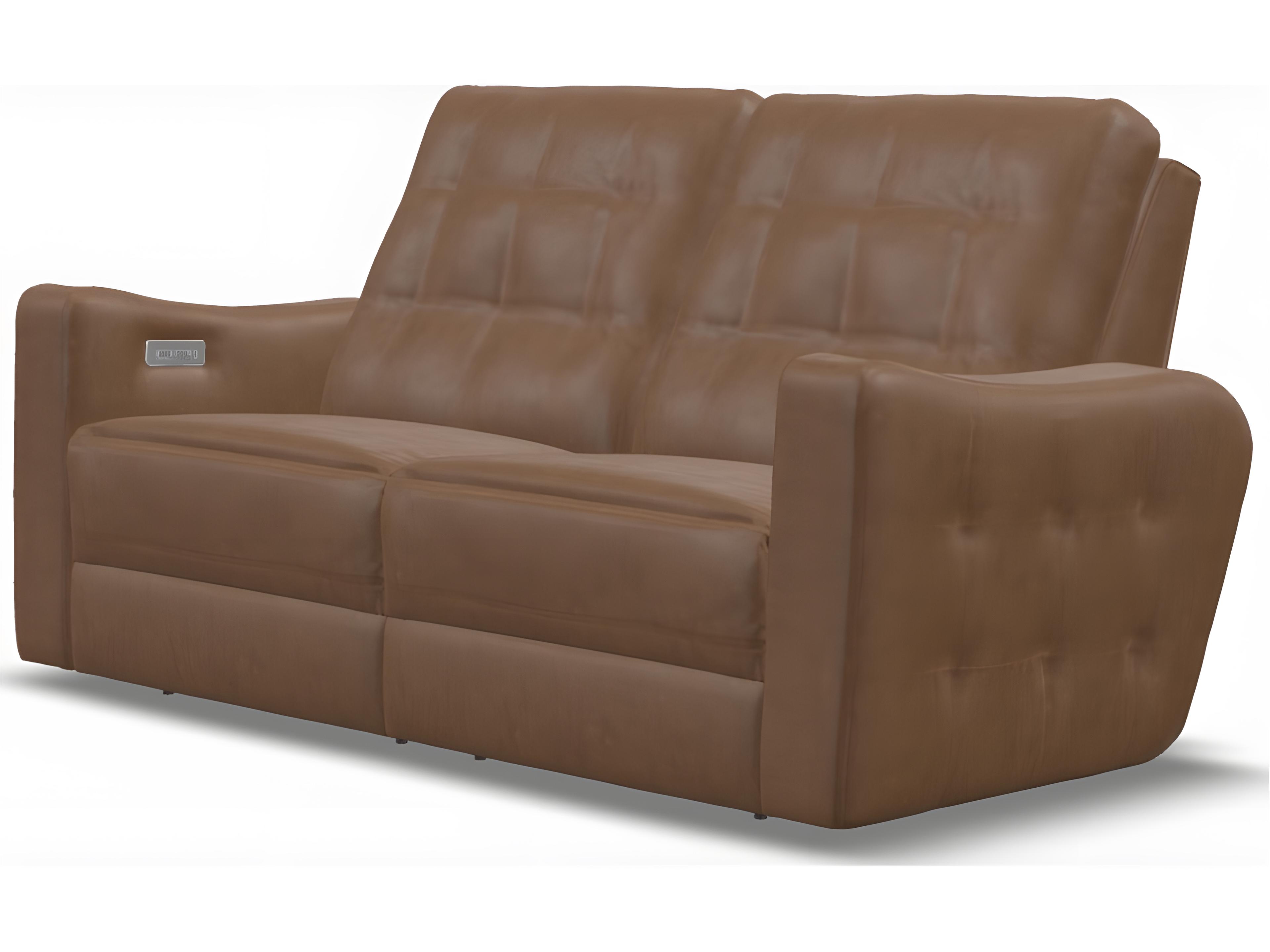 Palliser Astoria Leather Upholstery Loveseat Power Recliner with Power Headrest