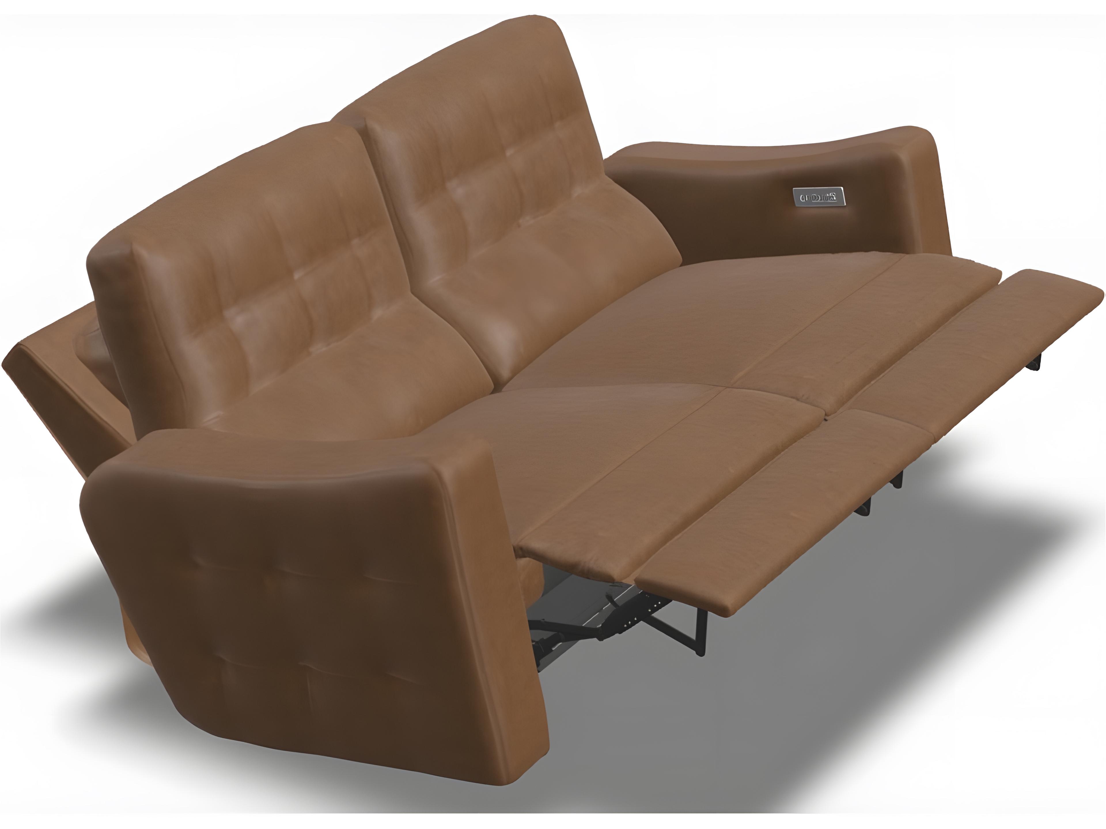 Palliser Astoria Leather Upholstery Loveseat Power Recliner with Power Headrest