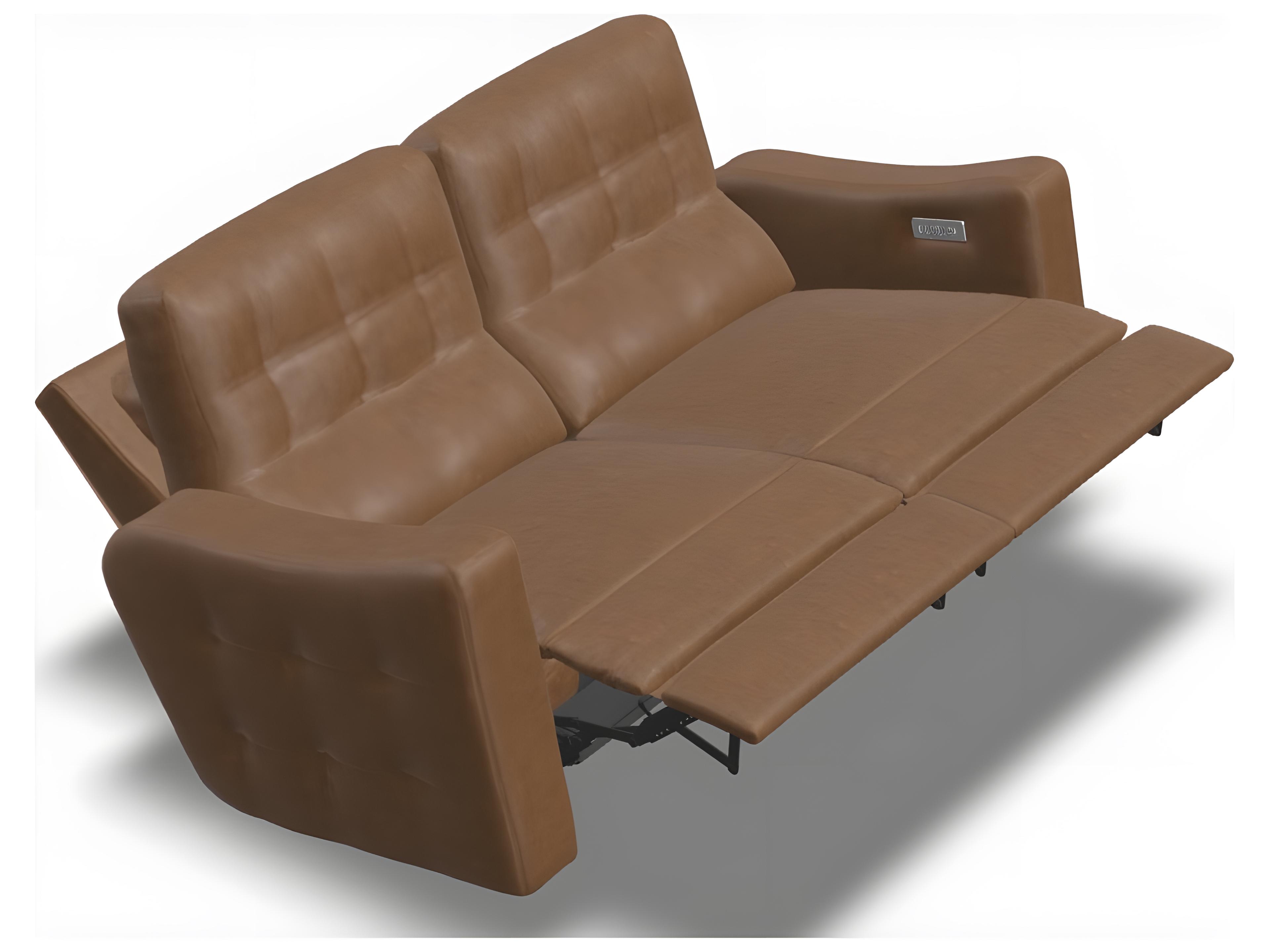 Palliser Astoria Leather Upholstery Loveseat Power Recliner with Power Headrest