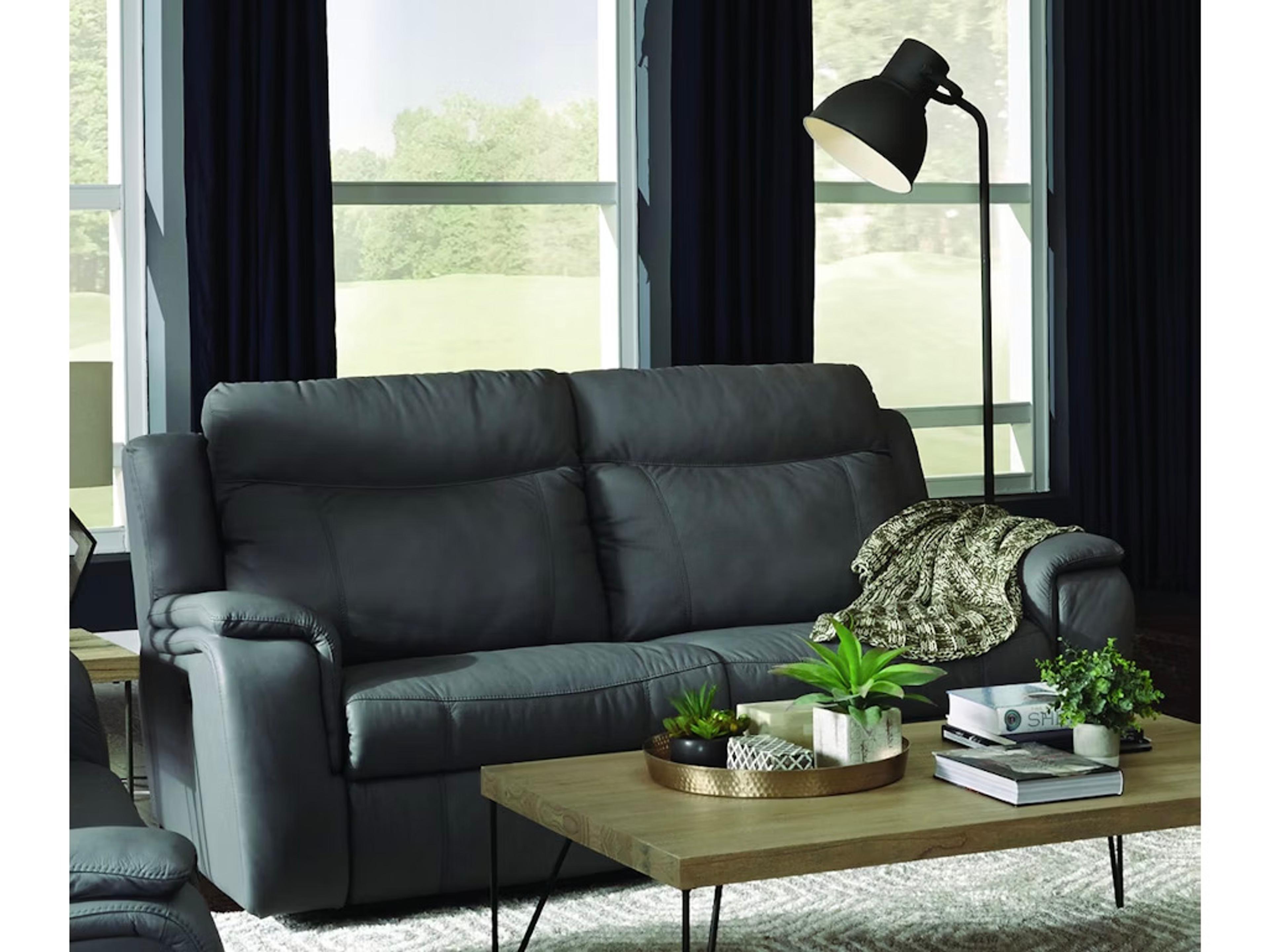 Palliser Buckingham Leather Upholstery Loveseat Power Recliner with Power Headrest