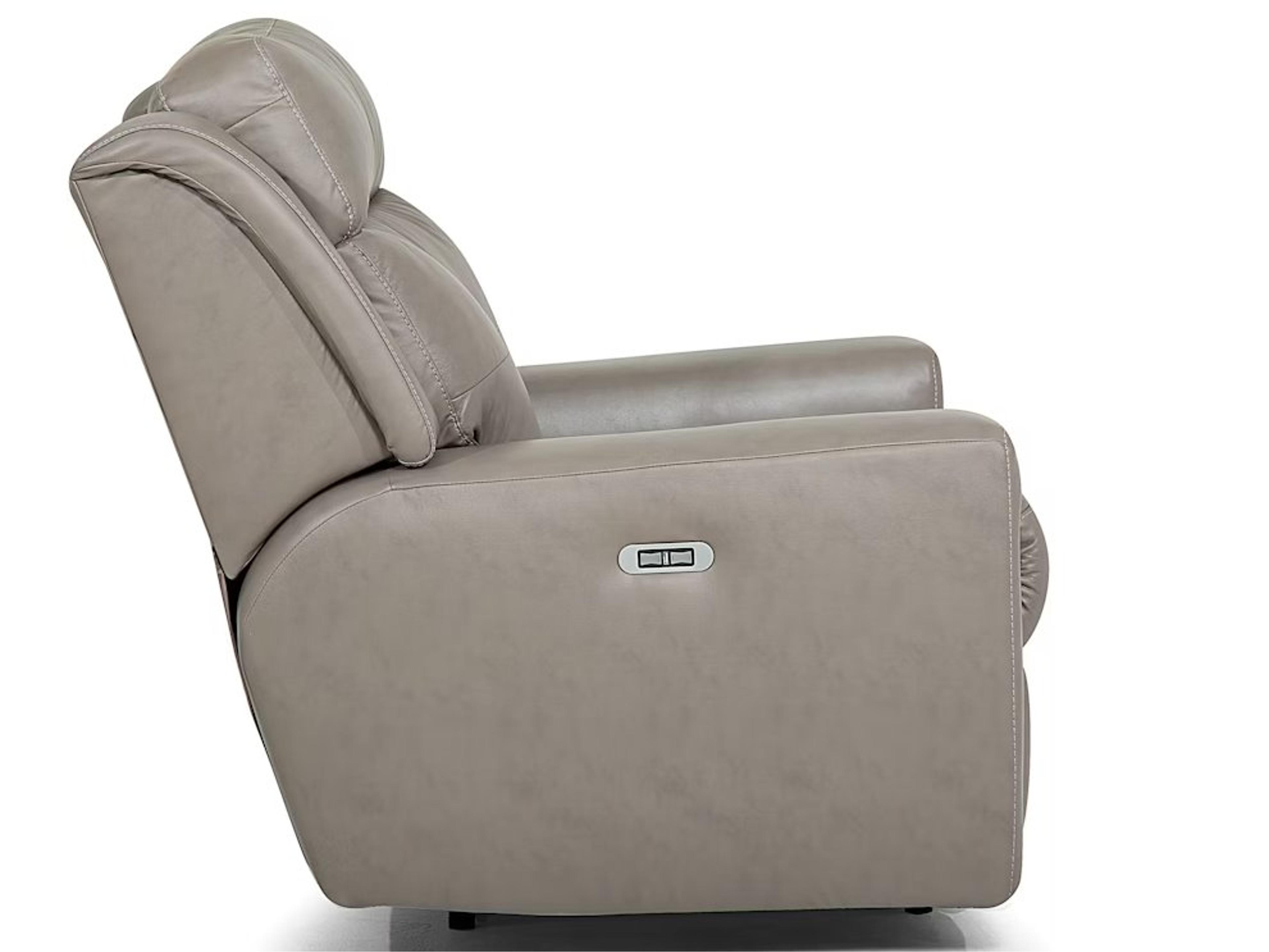 Palliser Grove Leather Upholstery Power Recliner Wall Hugger with Power Headrest