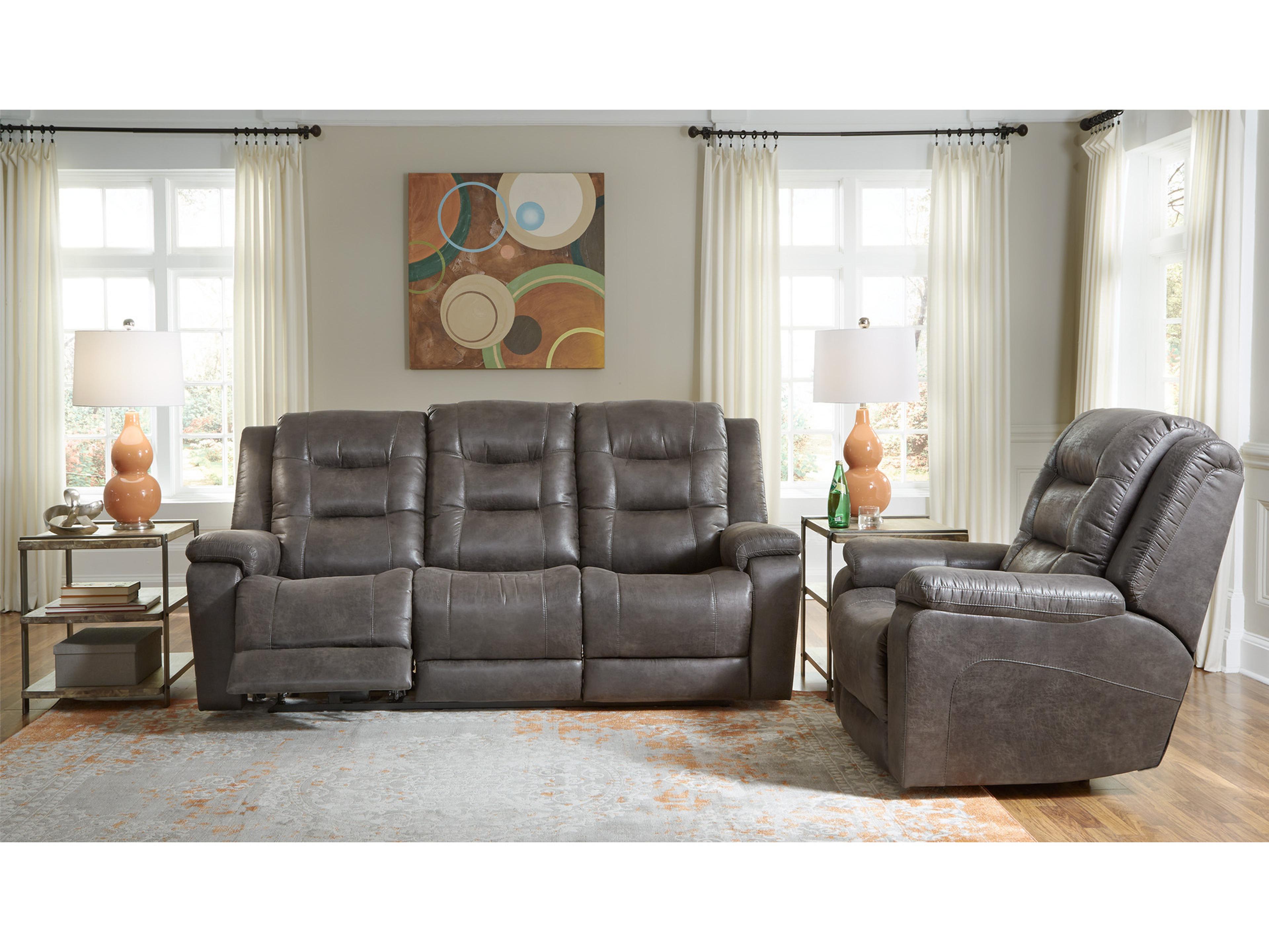Palliser Leighton Leather Upholstery Power Recliner Wall Hugger with Power Headrest