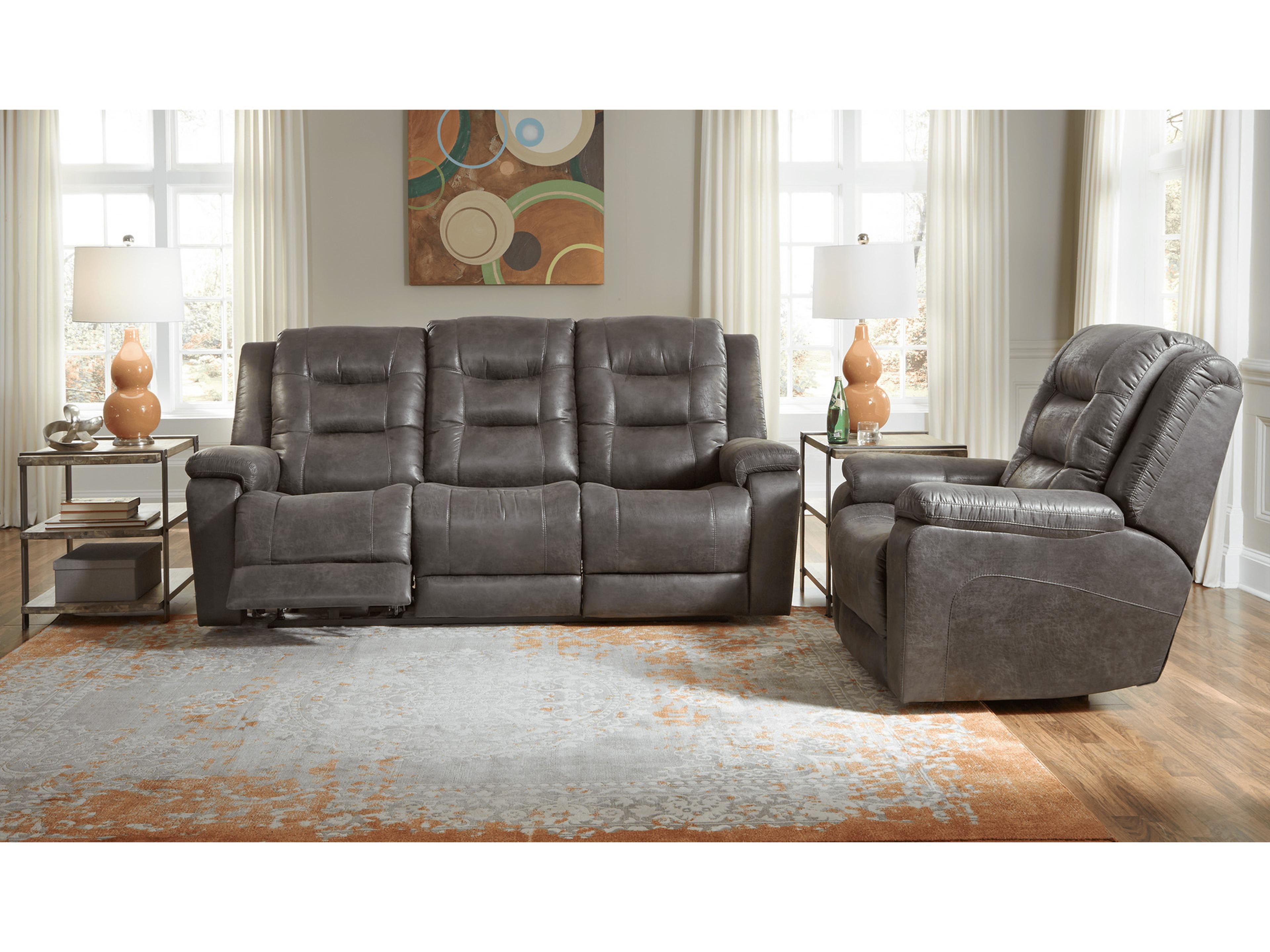 Palliser Leighton Leather Upholstery Sofa Power Recliner with Power Headrest