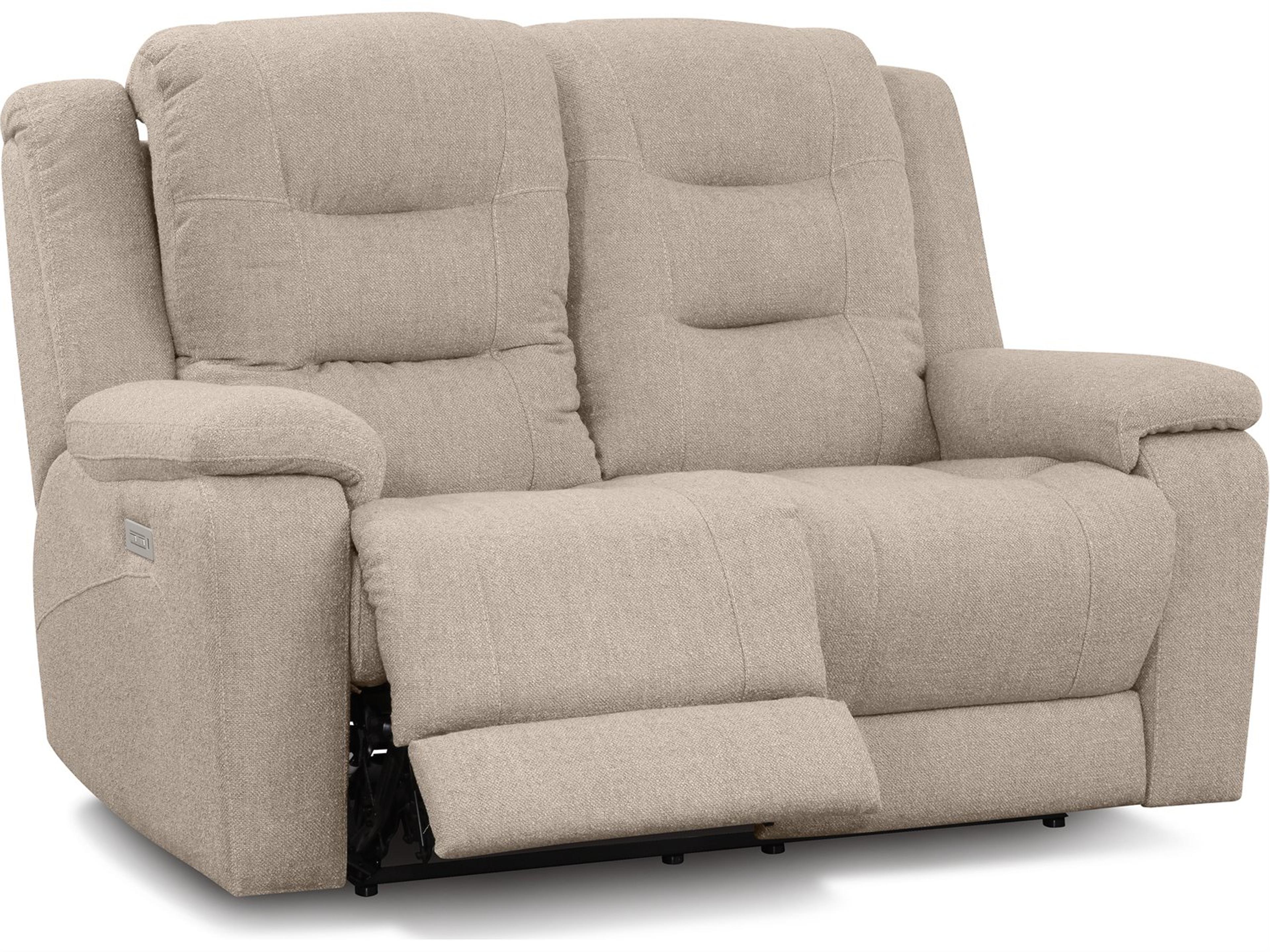 Palliser Leighton Leather Upholstery Loveseat Power Recliner with Power Headrest