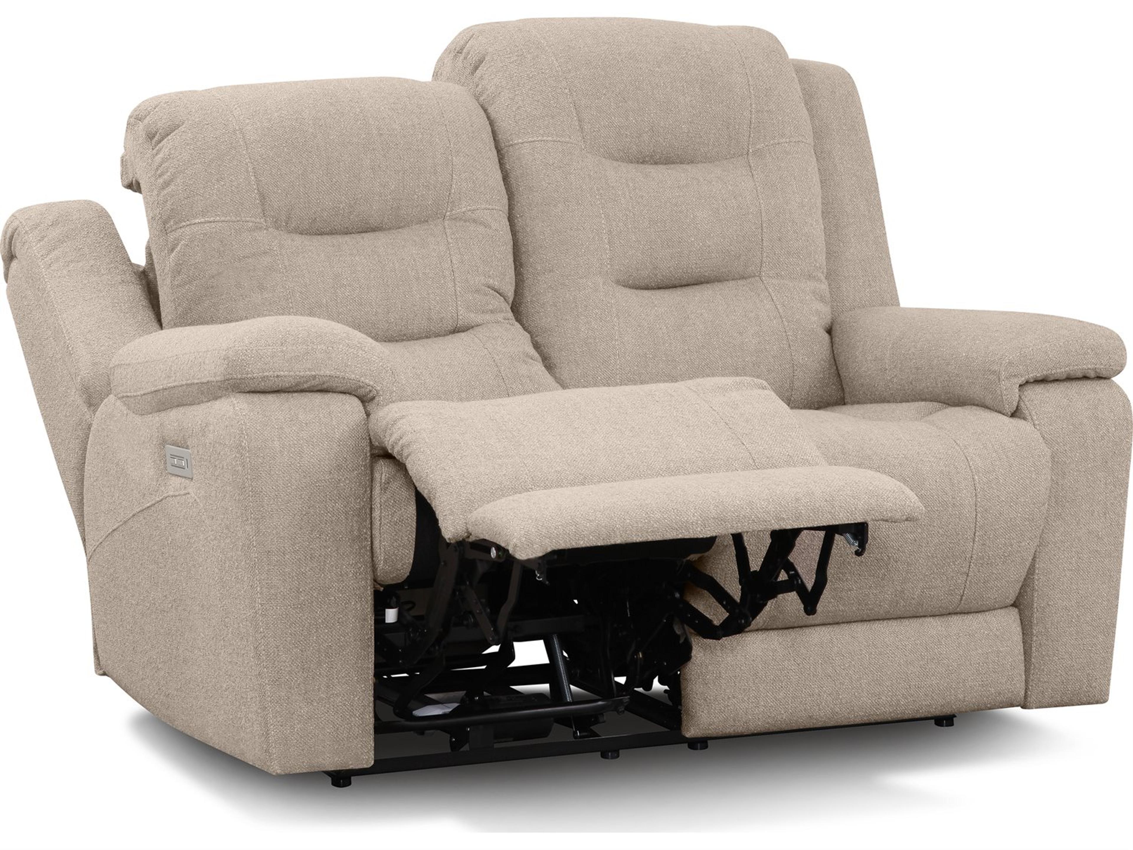 Palliser Leighton Leather Upholstery Loveseat Power Recliner with Power Headrest