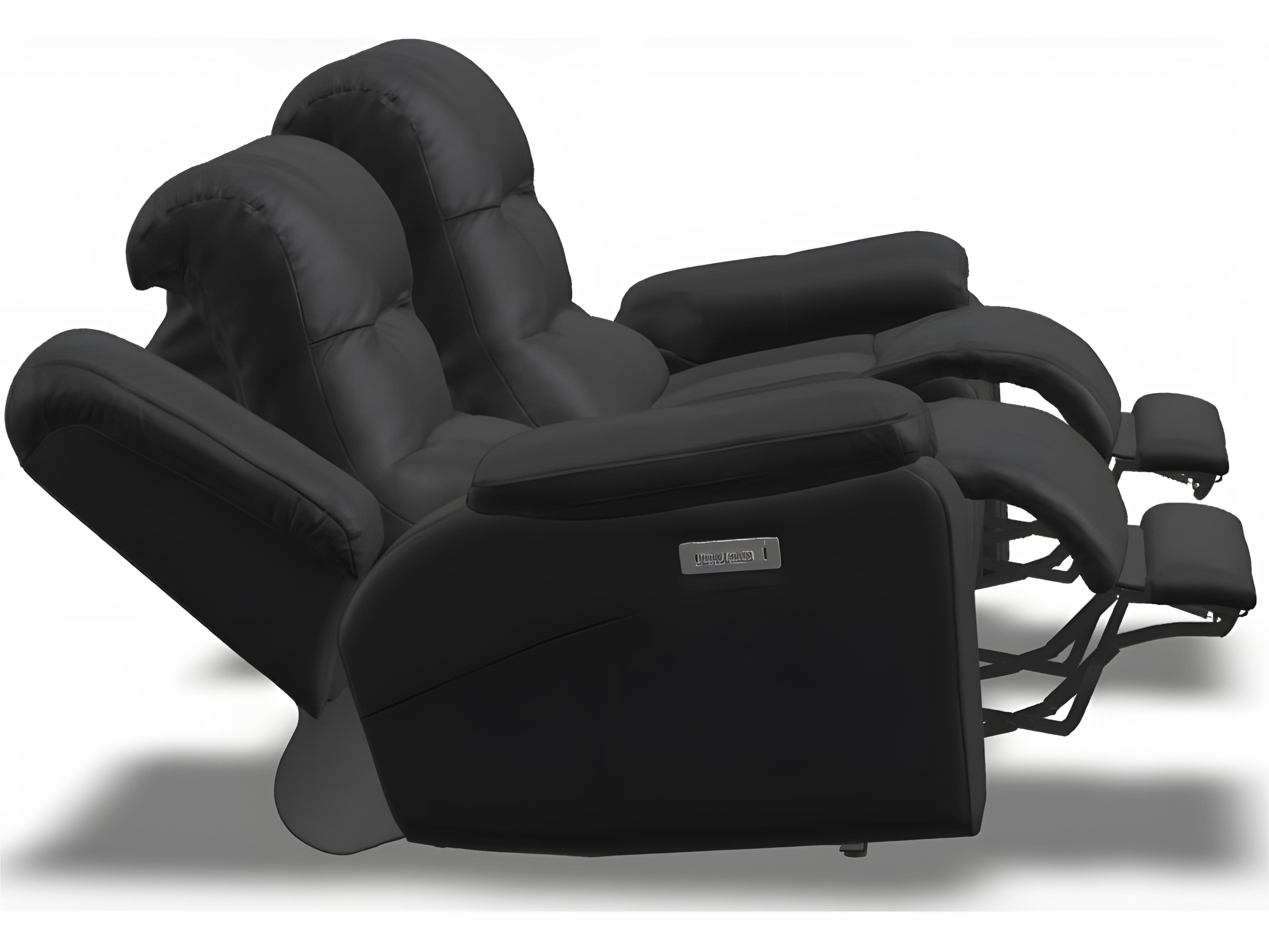 Palliser Leighton Leather Upholstery Sofa Power Recliner with Headrest & Lumbar