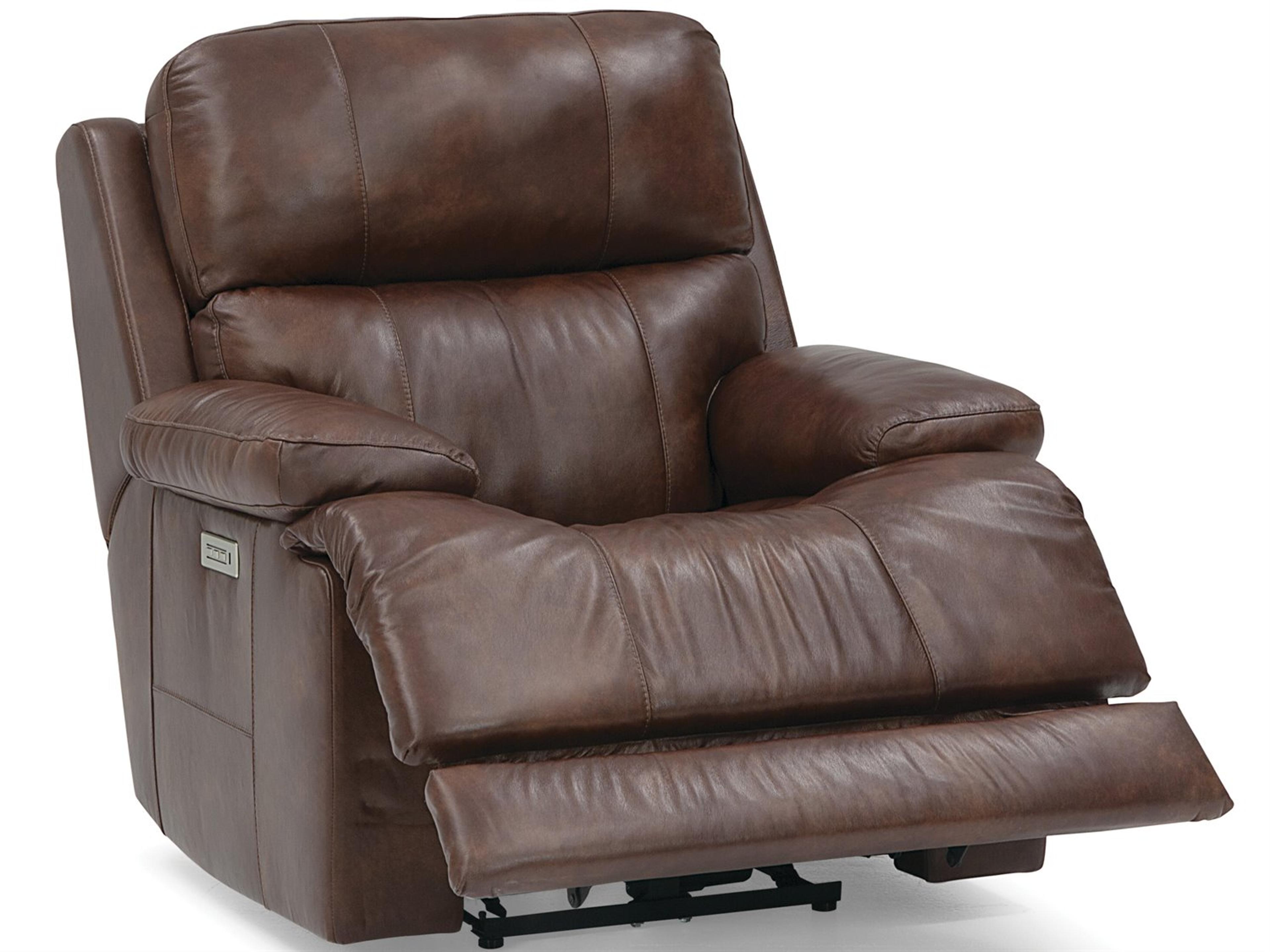 Palliser Kenaston Leather Upholstery Power Recliner Wall Hugger with Power Headrest