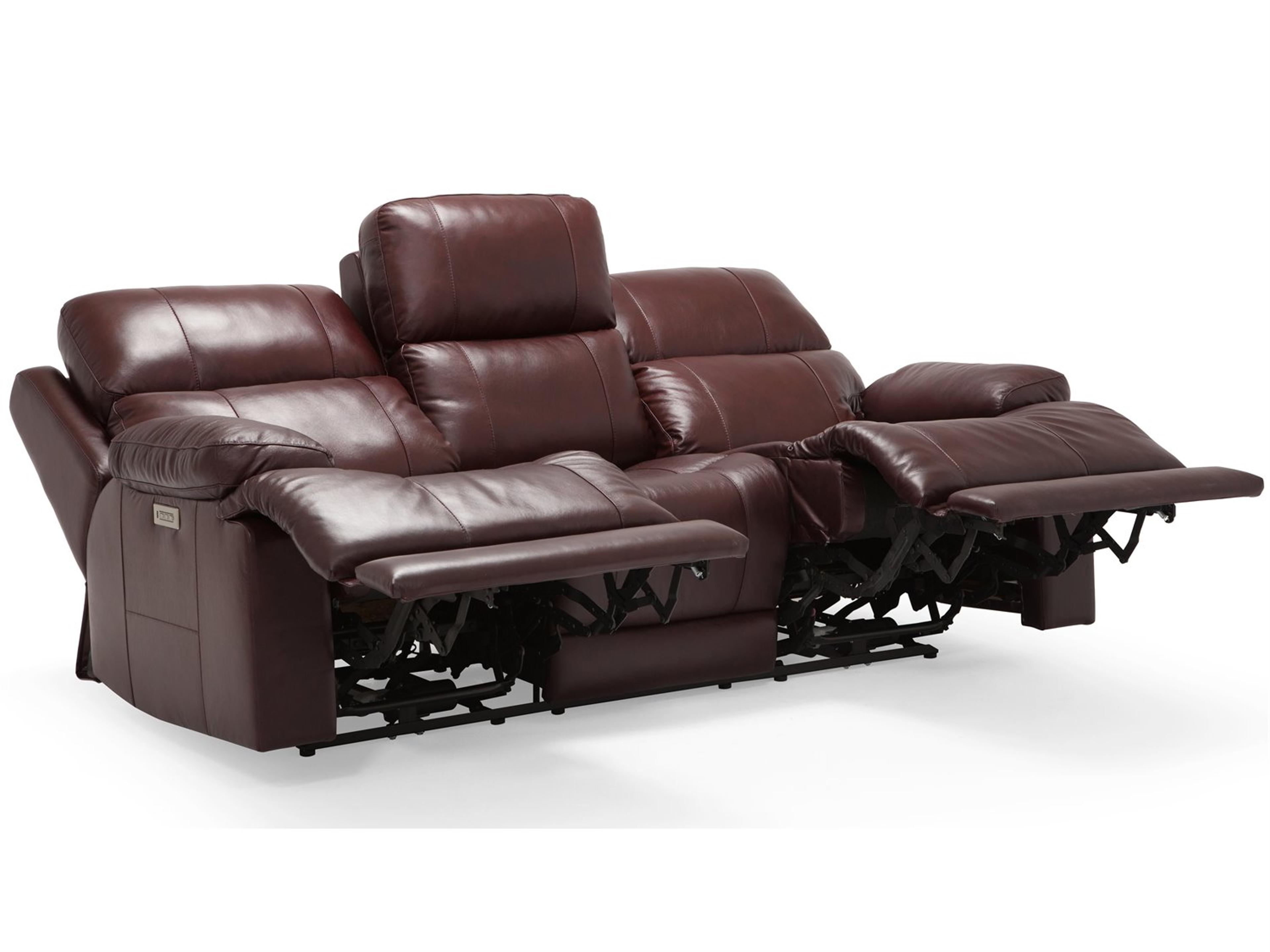 Palliser Kenaston Leather Upholstery Sofa Power Recliner with Headrest & Lumbar