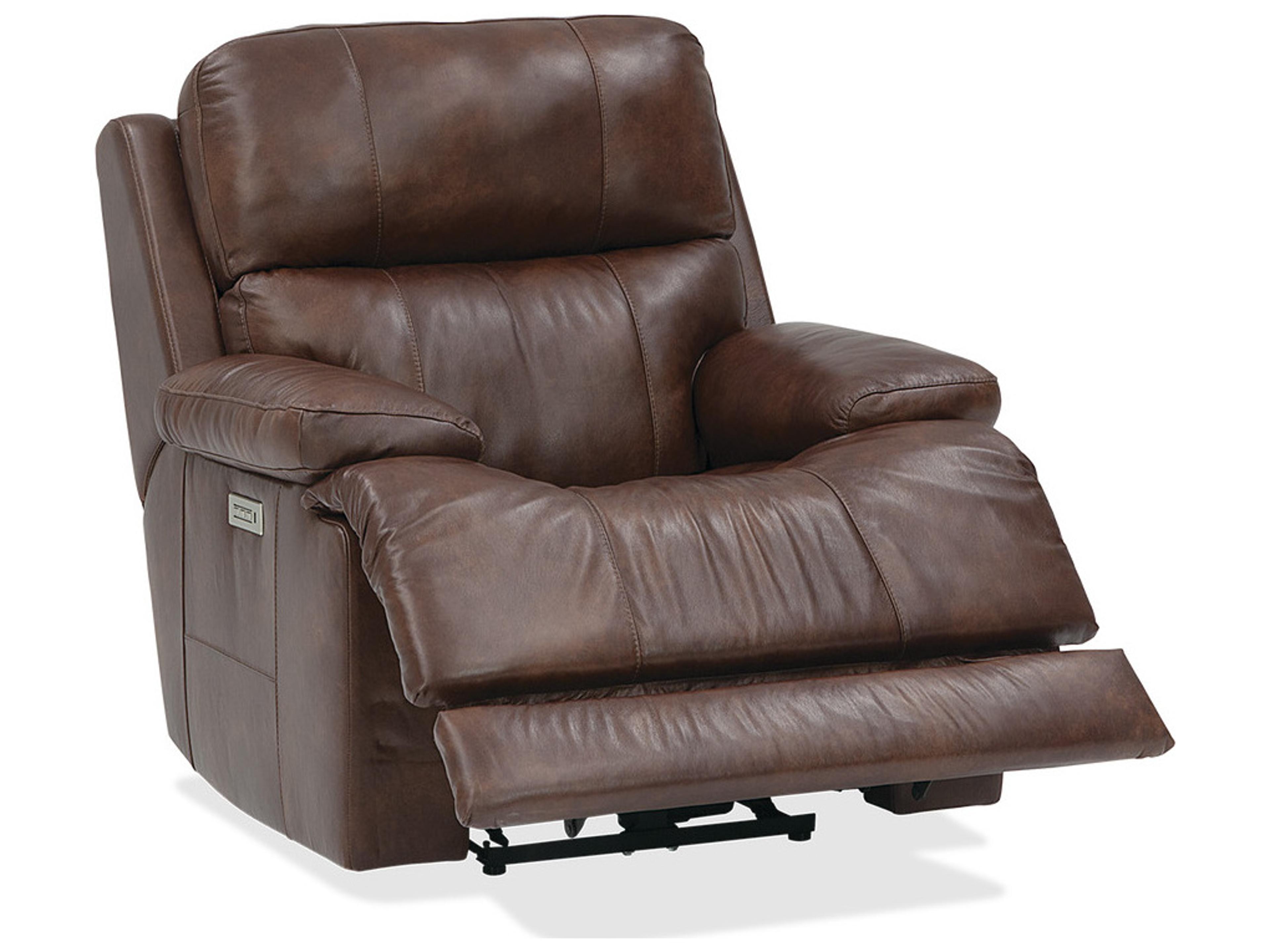 Palliser Kenaston Leather Upholstery Power Recliner Wall Hugger with Headrest & Lumbar