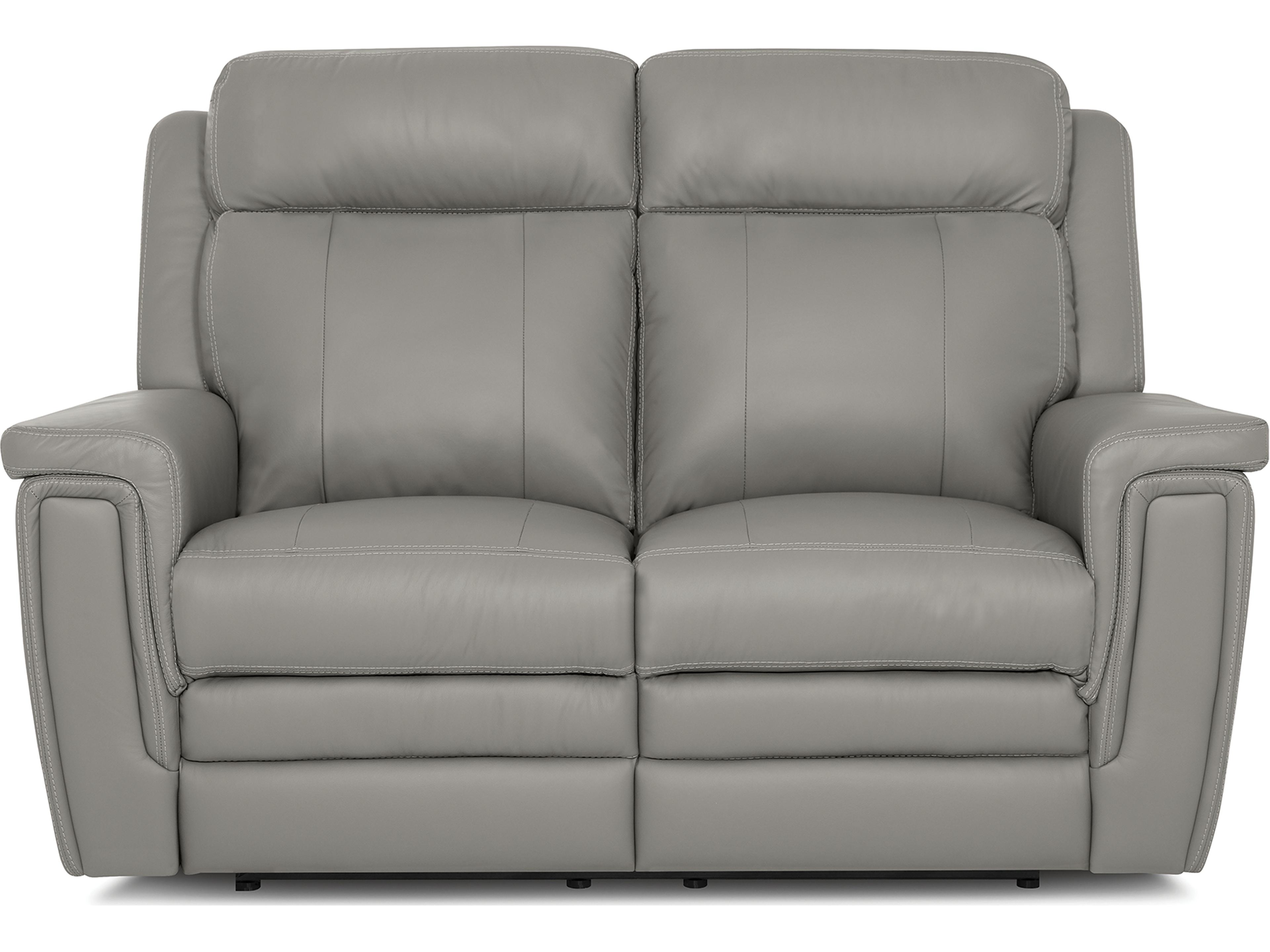 Palliser Asher Leather Upholstery Loveseat Power Recliner with Headrest & Lumbar