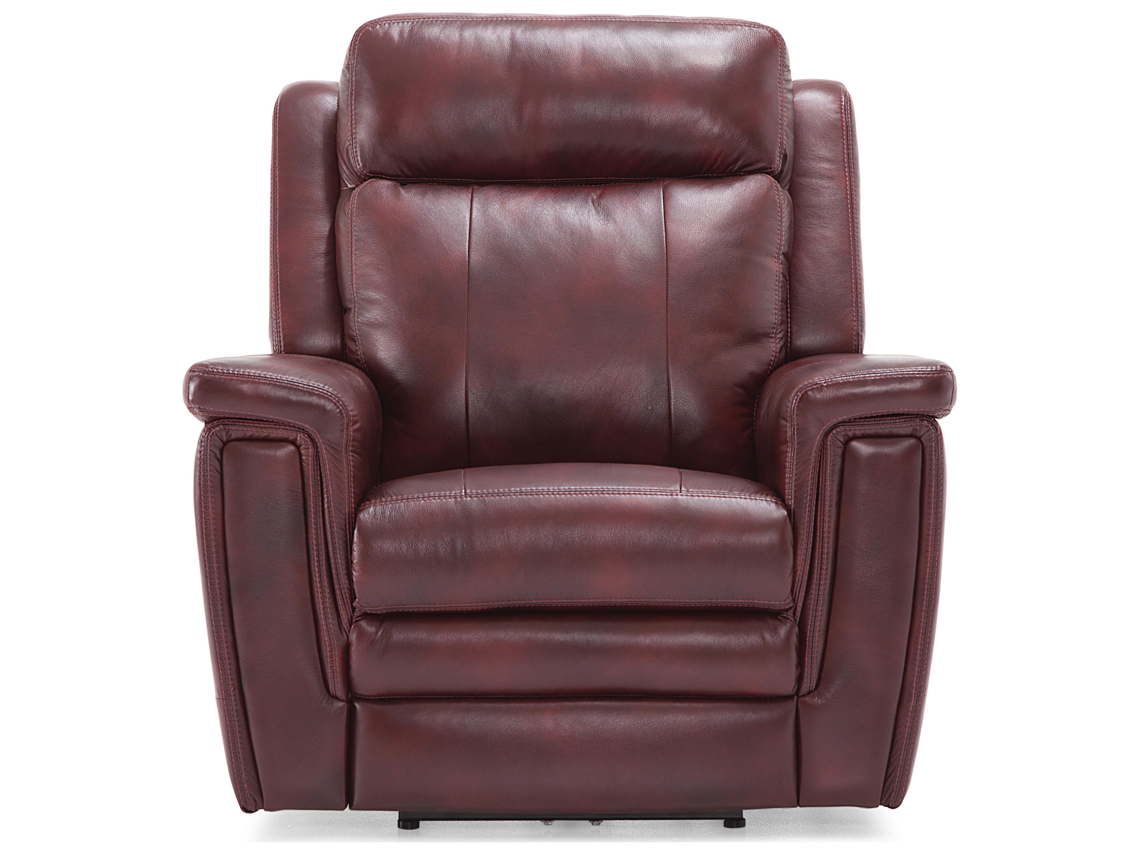 Palliser Asher Leather Upholstery Power Recliner Wall Hugger with Headrest & Lumbar
