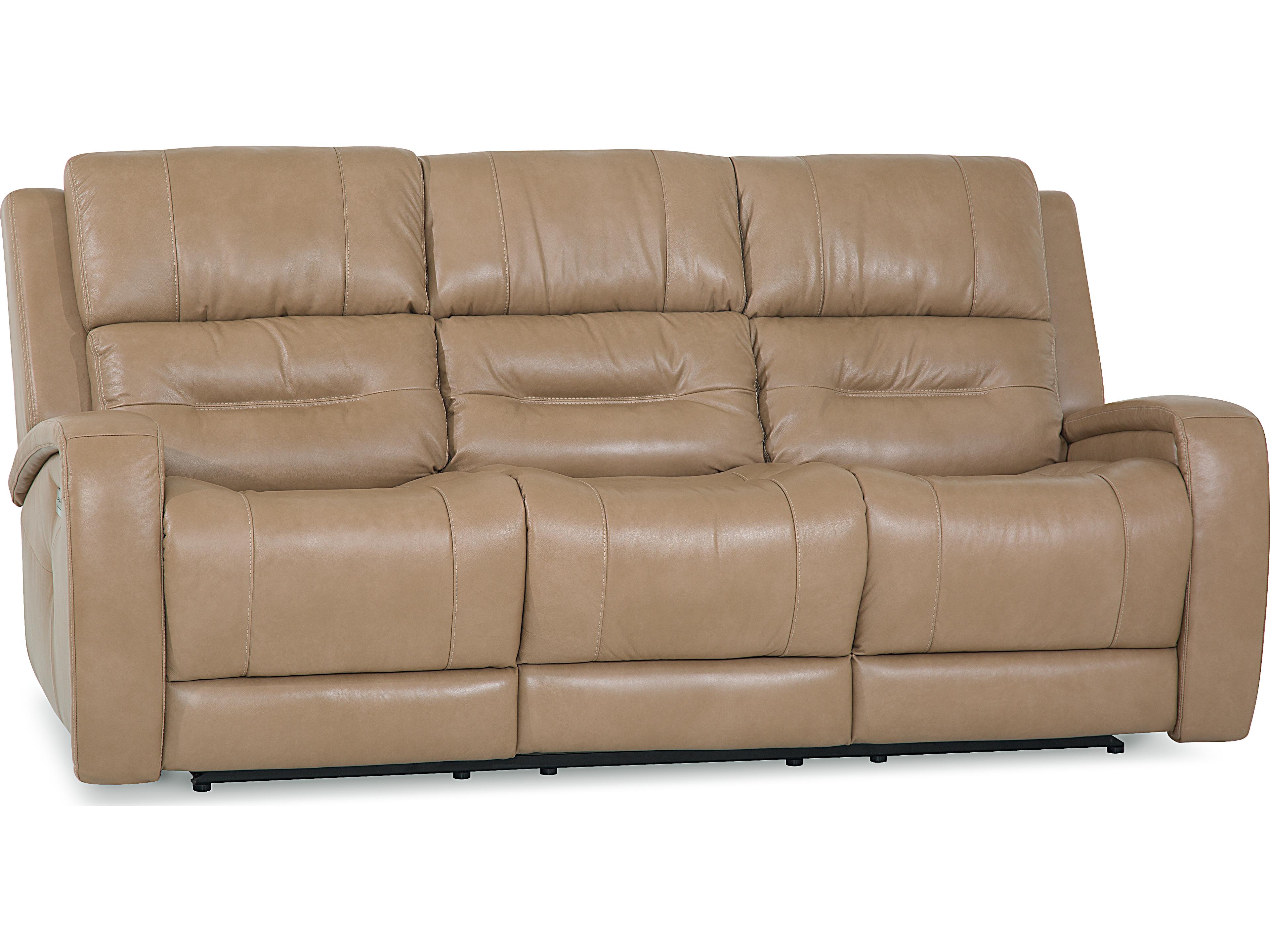 Palliser Washington Leather Upholstery Sofa Power Recliner with Headrest & Lumbar