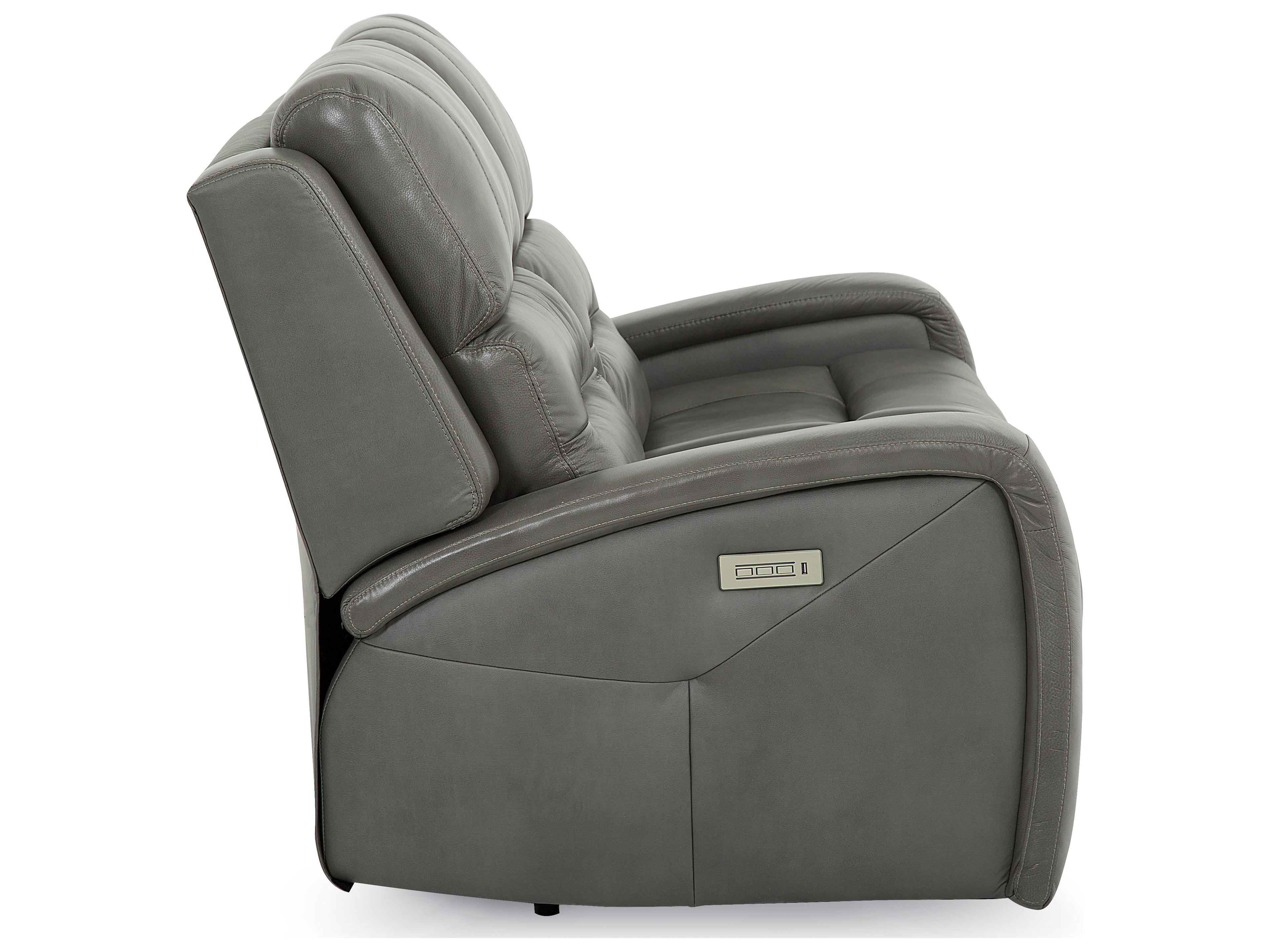 Palliser Washington Leather Upholstery Loveseat Power Recliner with Headrest & Lumbar