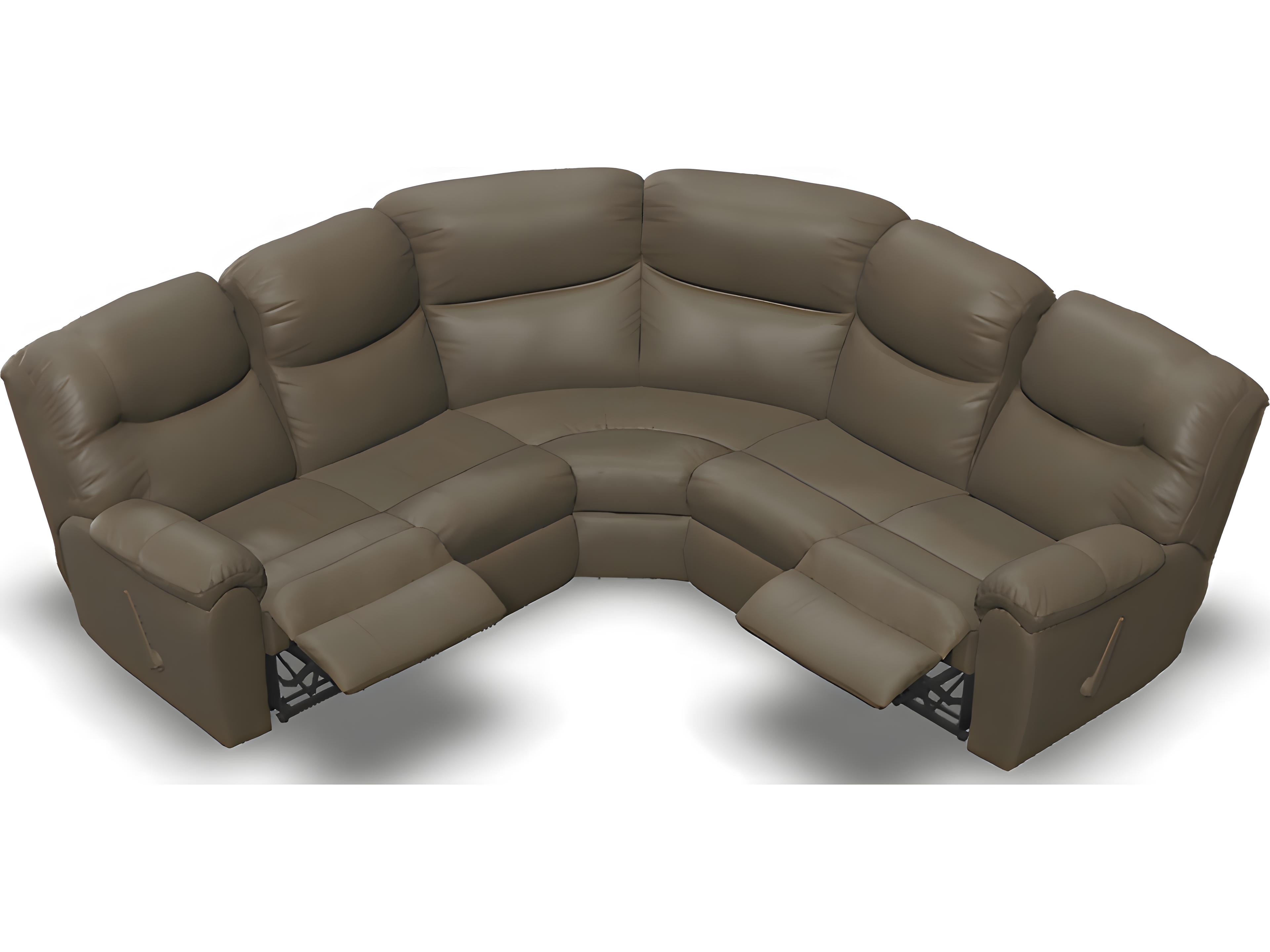 Regent Leather Upholstery Sectional Sofa