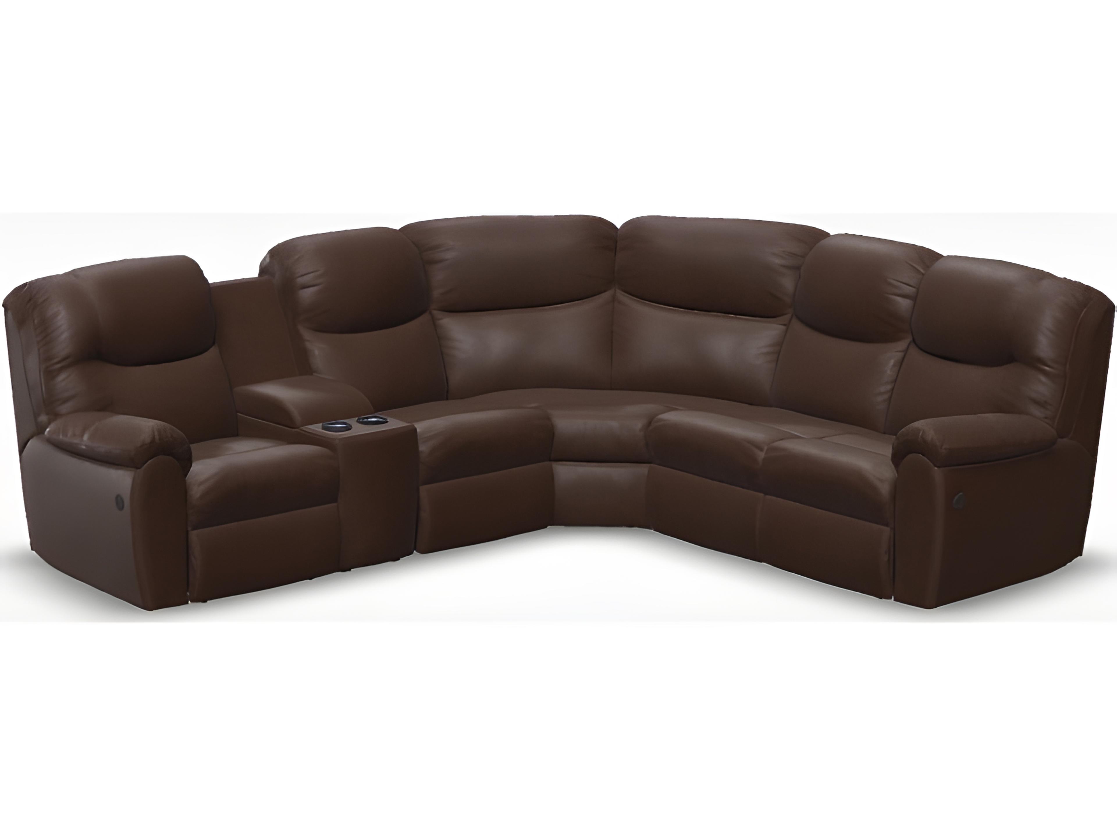 Regent Leather Upholstery Sectional Sofa