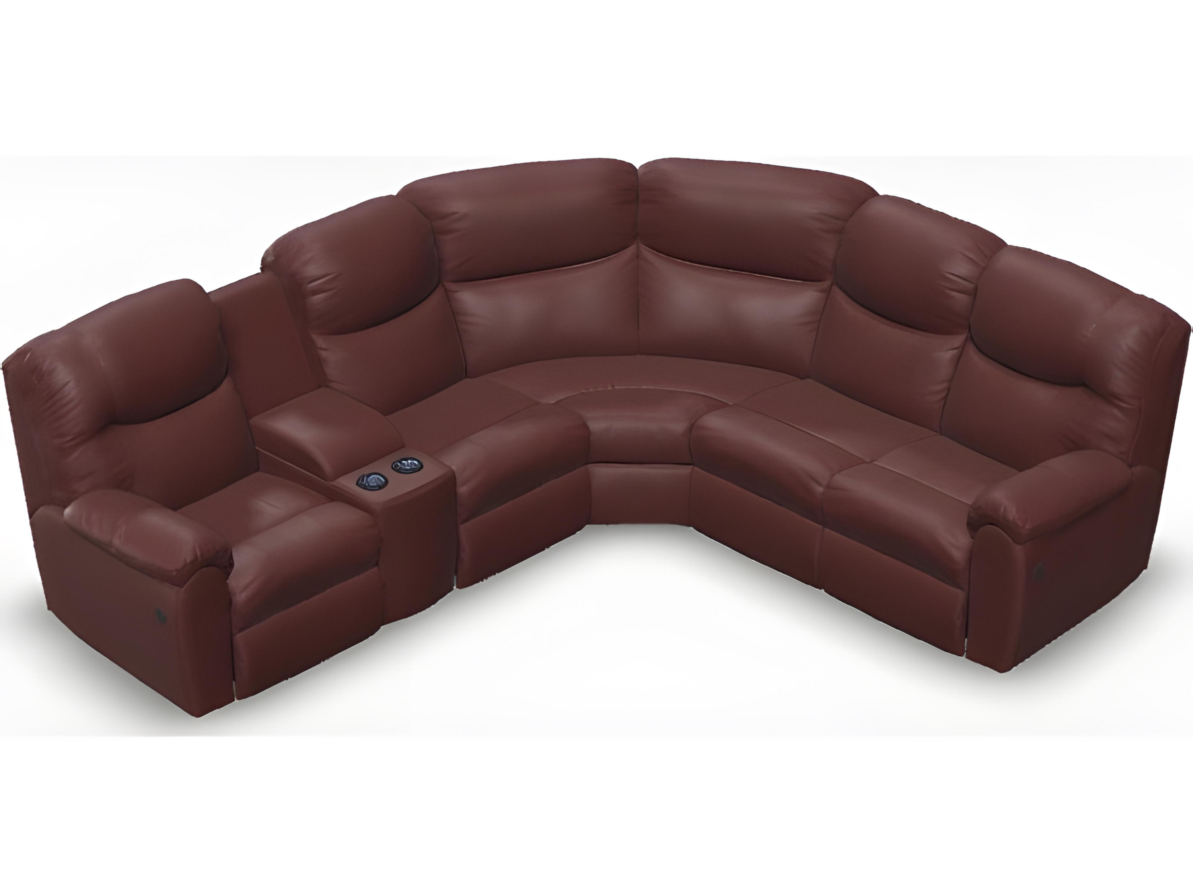 Palliser Regent Leather Upholstery Sectional Sofa