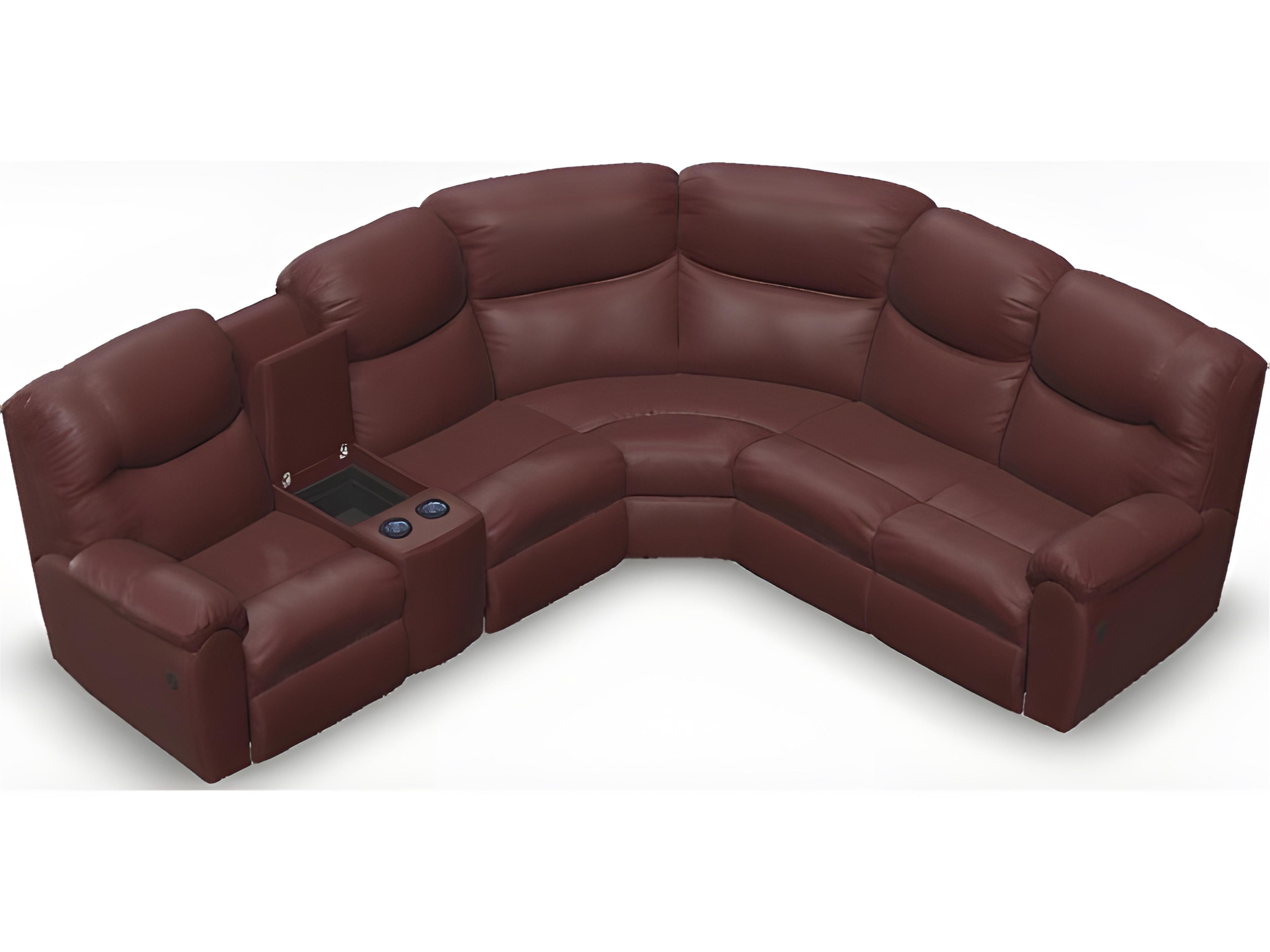Palliser Regent Leather Upholstery Sectional Sofa