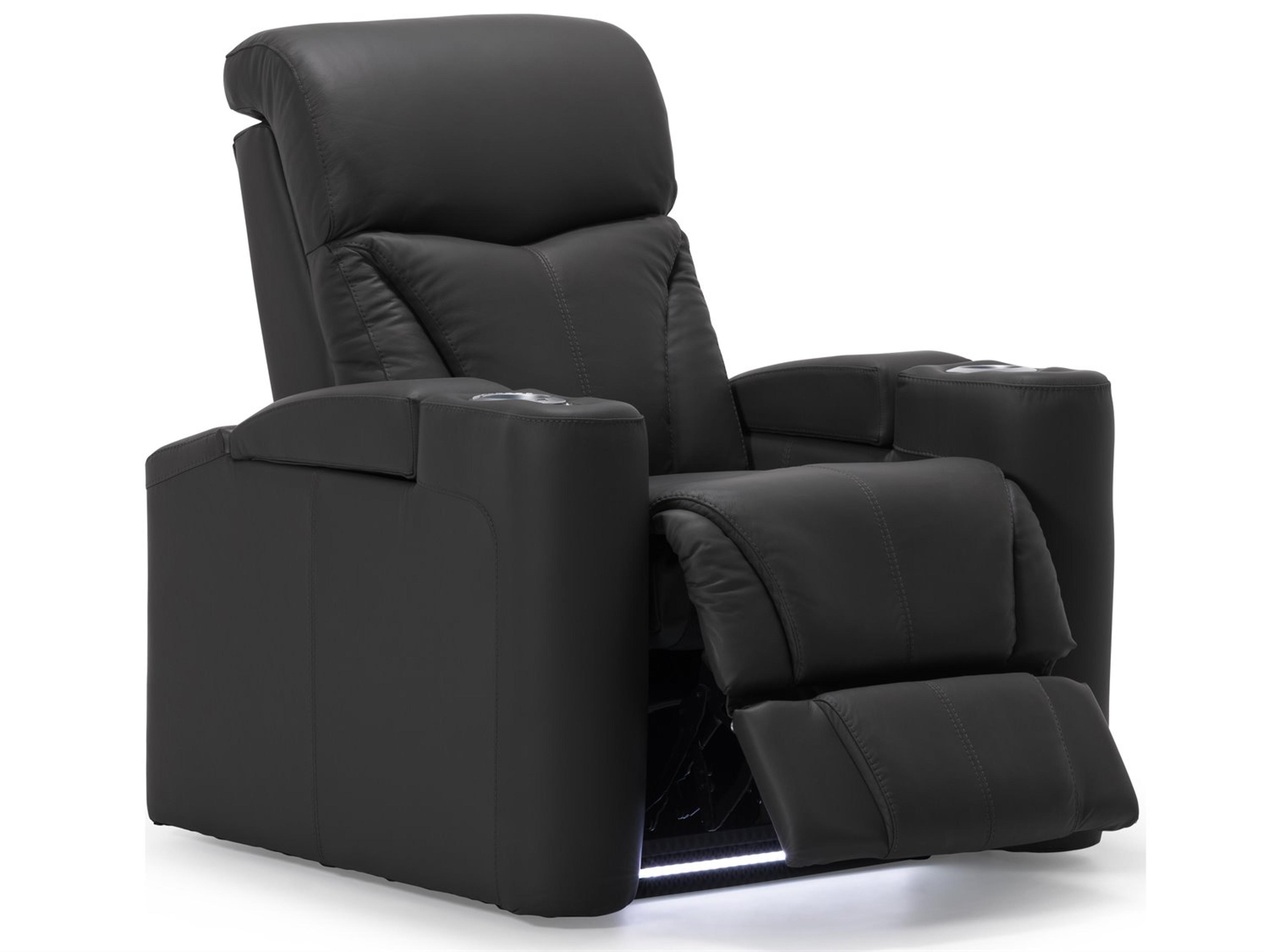 Palliser Vivid Leather Upholstery Power Recliner with Power Headrest & Lumbar