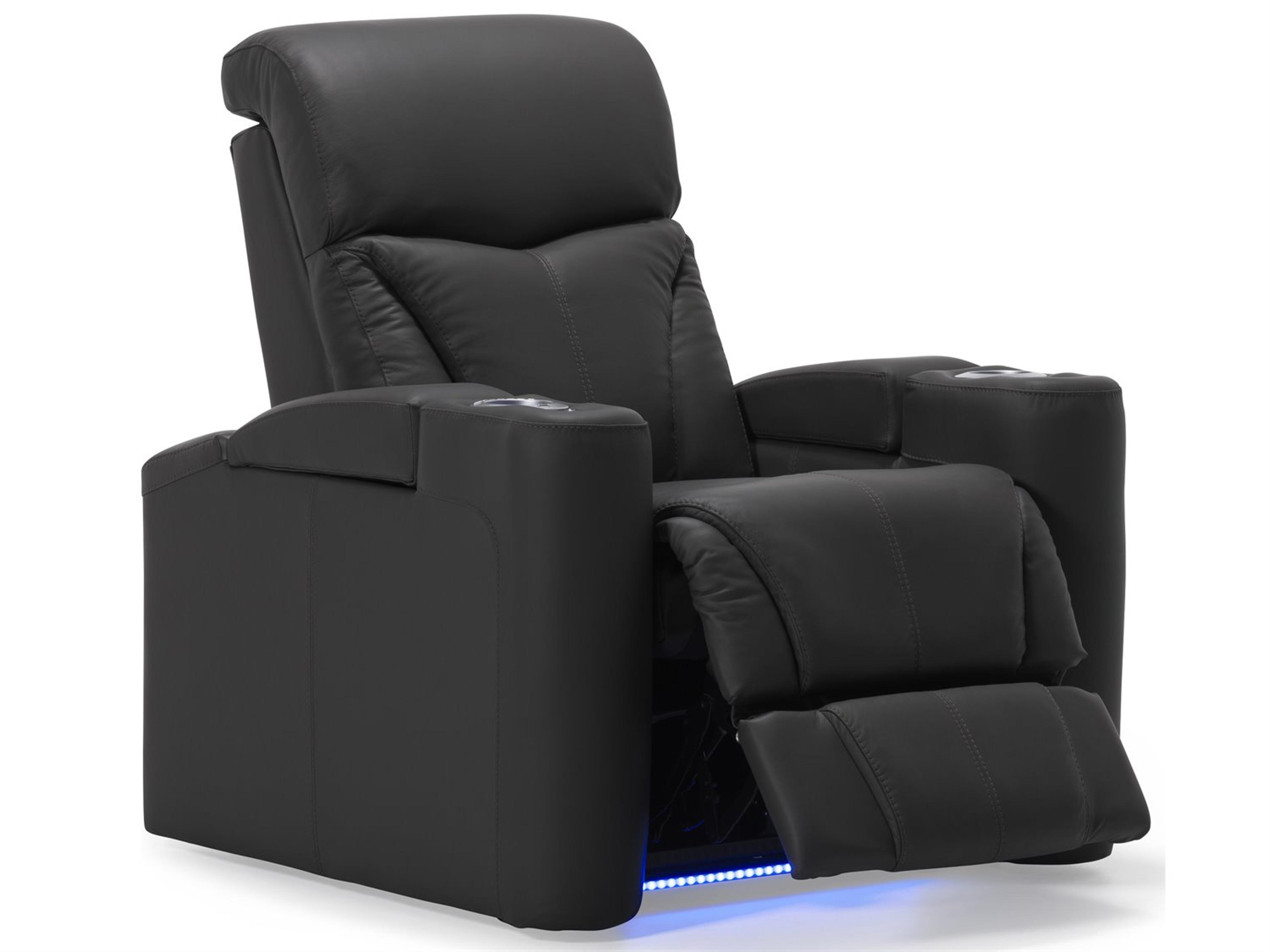 Palliser Vivid Leather Upholstery Power Recliner with Power Headrest & Lumbar