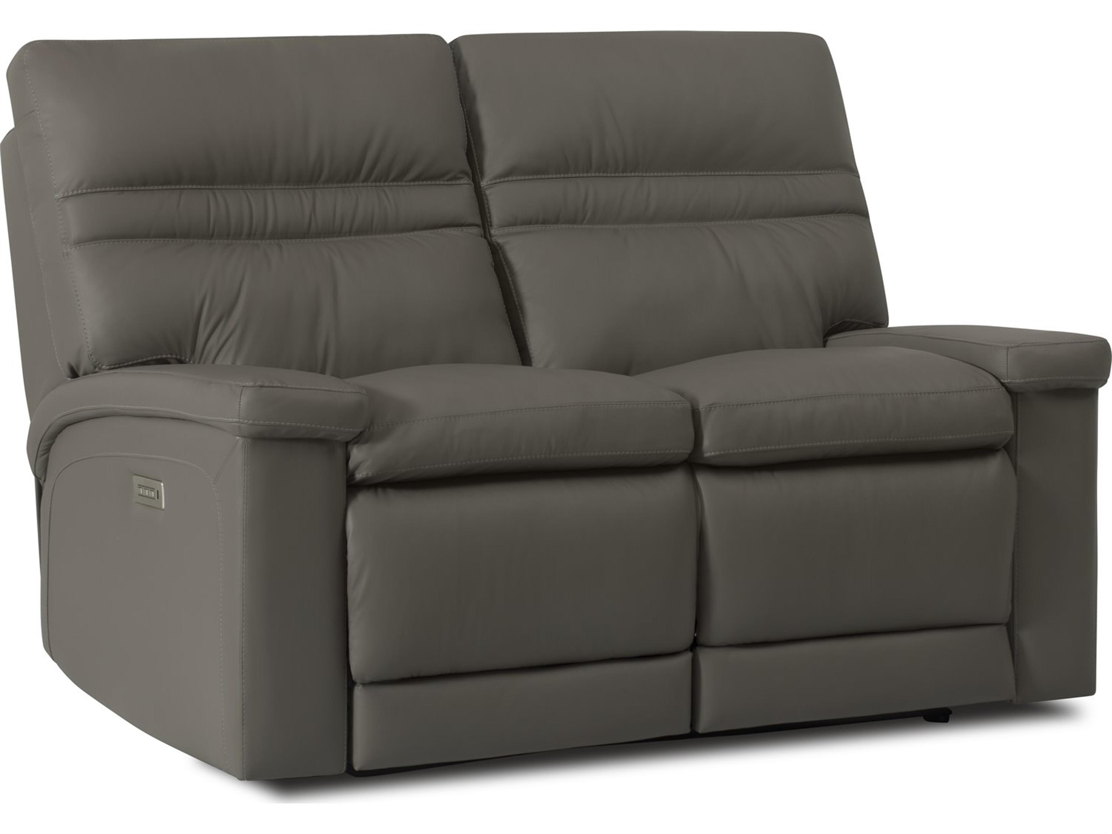 Leo Leather Upholstery Loveseat Power Recliner with Power Headrest