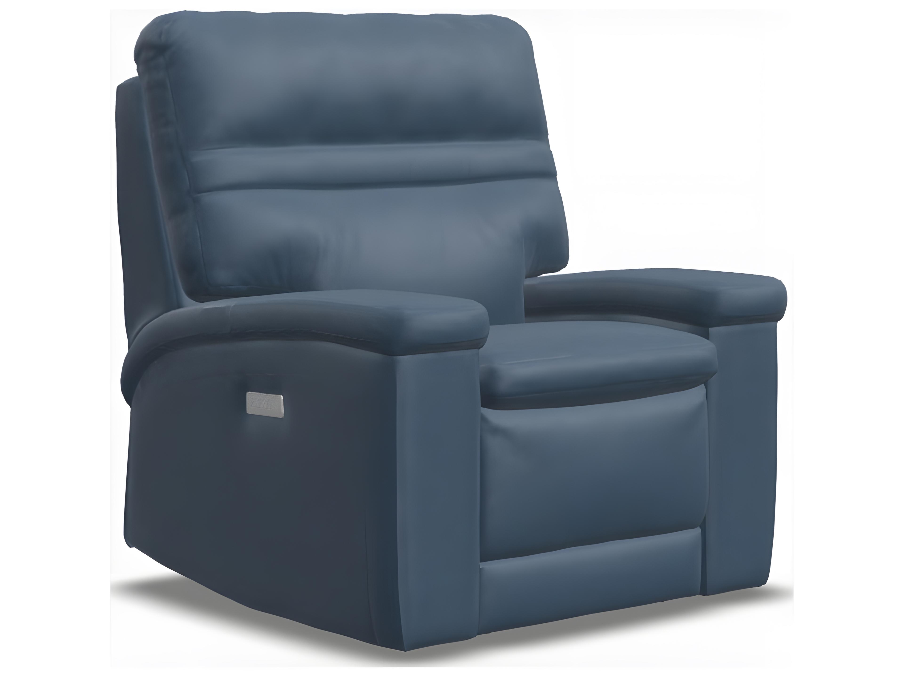 Leo Leather Upholstery Power Recliner Wall Hugger with Headrest & Lumbar